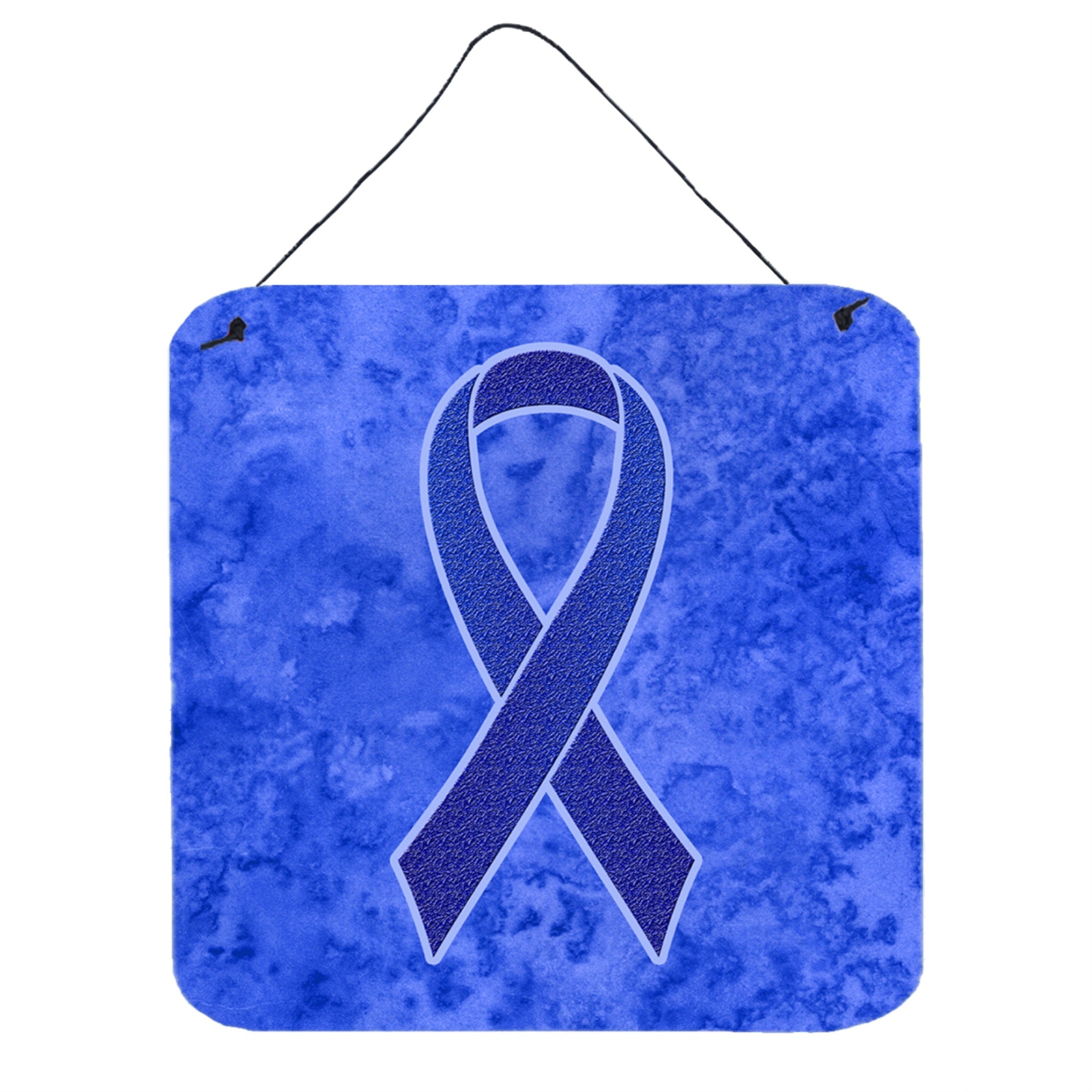 'Caroline'S Treasures Dark Blue Ribbon For Colon Cancer Awareness Wall Or Door Hanging Prints, 6 X 6''''''
