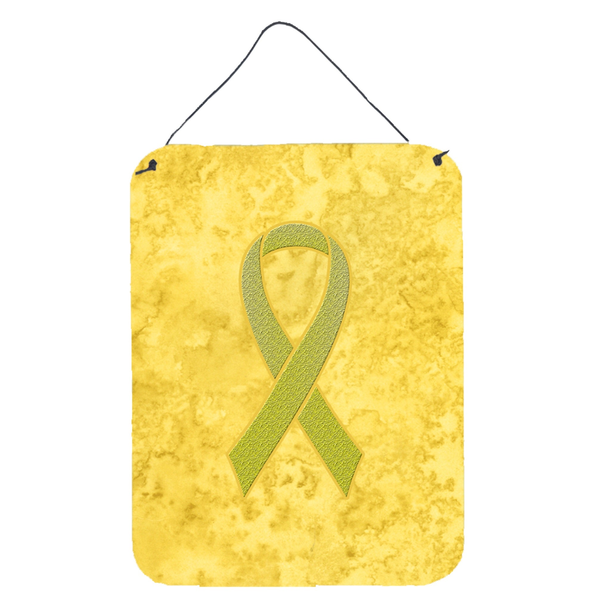 'Caroline'S Treasures Yellow Ribbon For Sarcoma, Bone Or Bladder Cancer Awareness Wall Or Door Hanging Prints, 16'''' X 12'''''