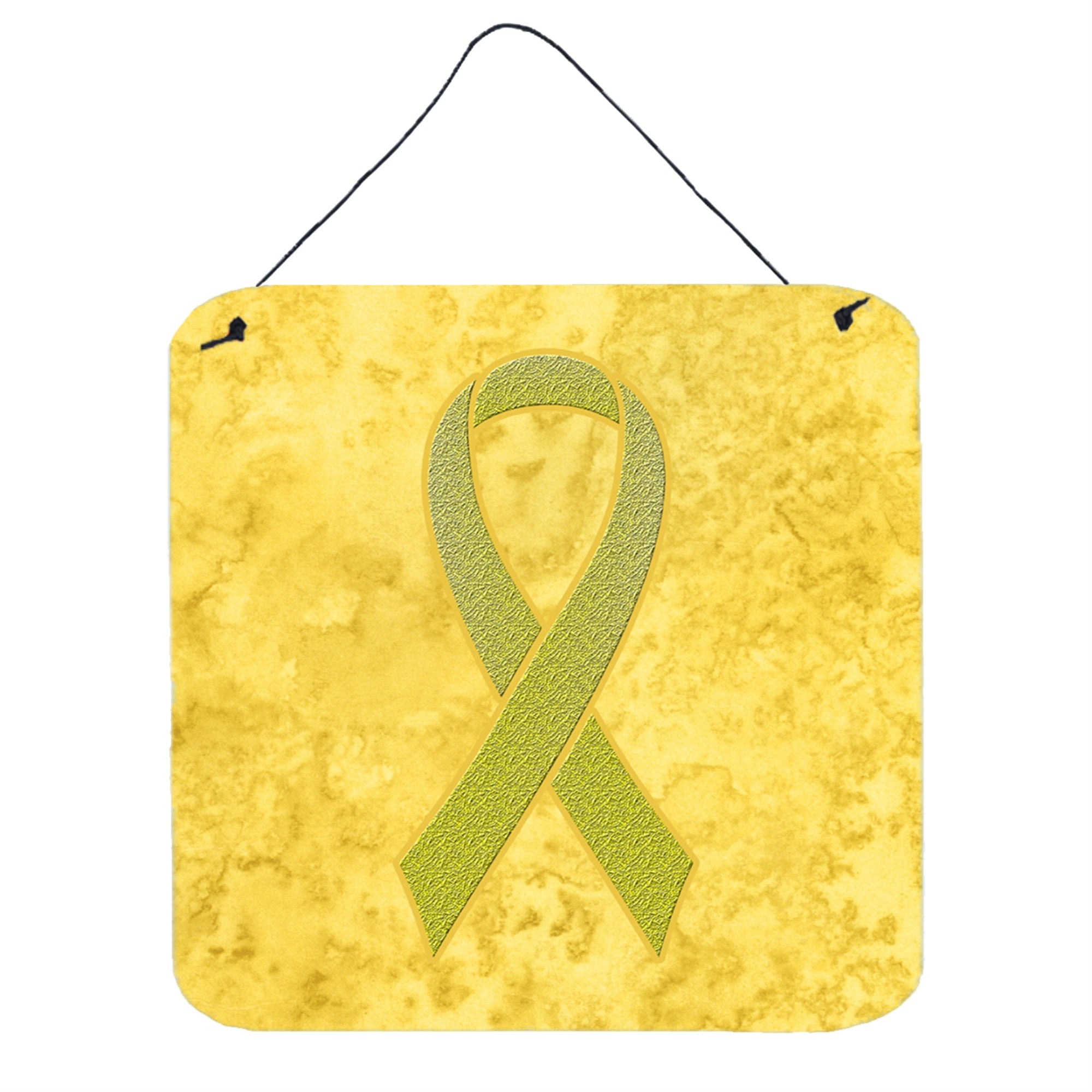 'Caroline'S Treasures Yellow Ribbon For Sarcoma, Bone Or Bladder Cancer Awareness Wall Or Door Hanging Prints, 6 X 6''''''