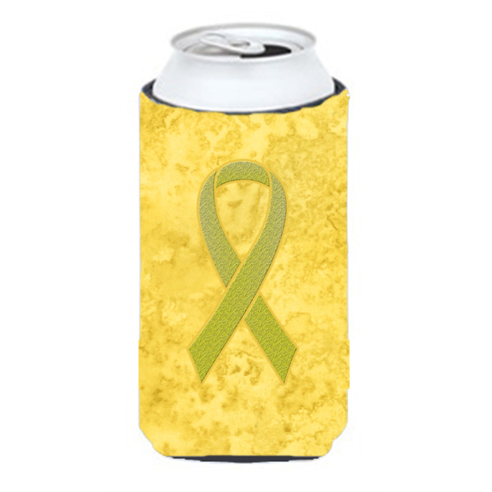 'Yellow Ribbon For Sarcoma, Bone Or Bladder Cancer Awareness Tall Boy Beverage Insulator Hugger An1203Tbc''