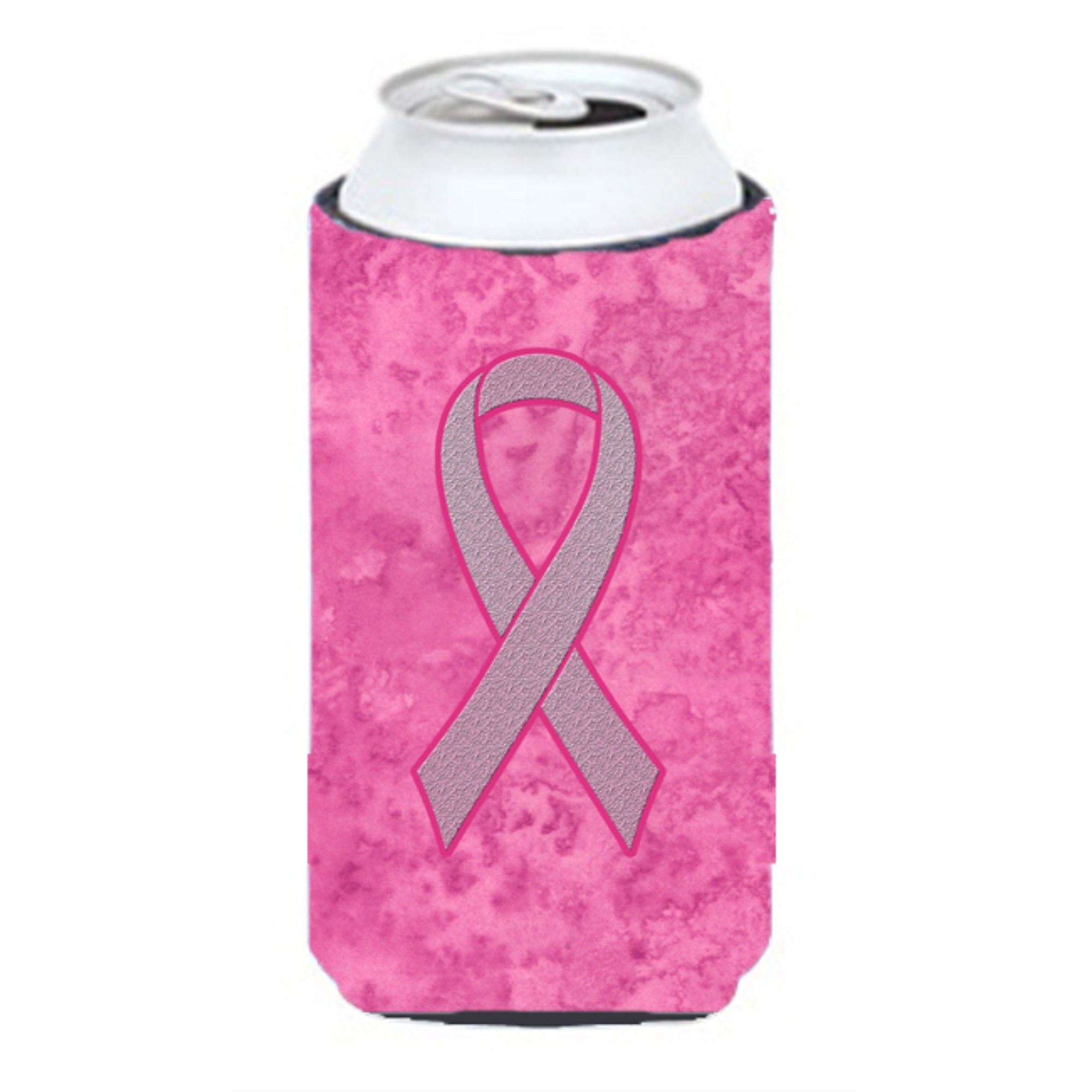 Pink Ribbon For Breast Cancer Awareness Tall Boy Beverage Insulator Hugger An1205Tbc