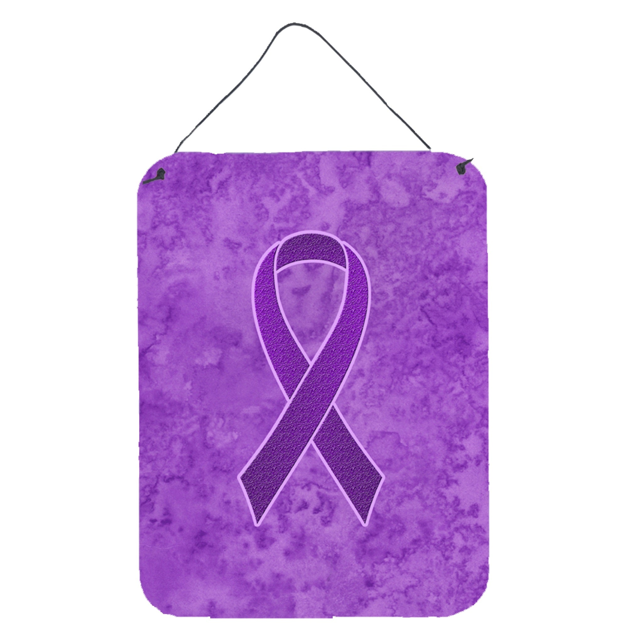 'Caroline'S Treasures Purple Ribbon For Pancreatic And Leiomyosarcoma Cancer Awareness Wall Or Door Hanging Prints, 16'''' X 12