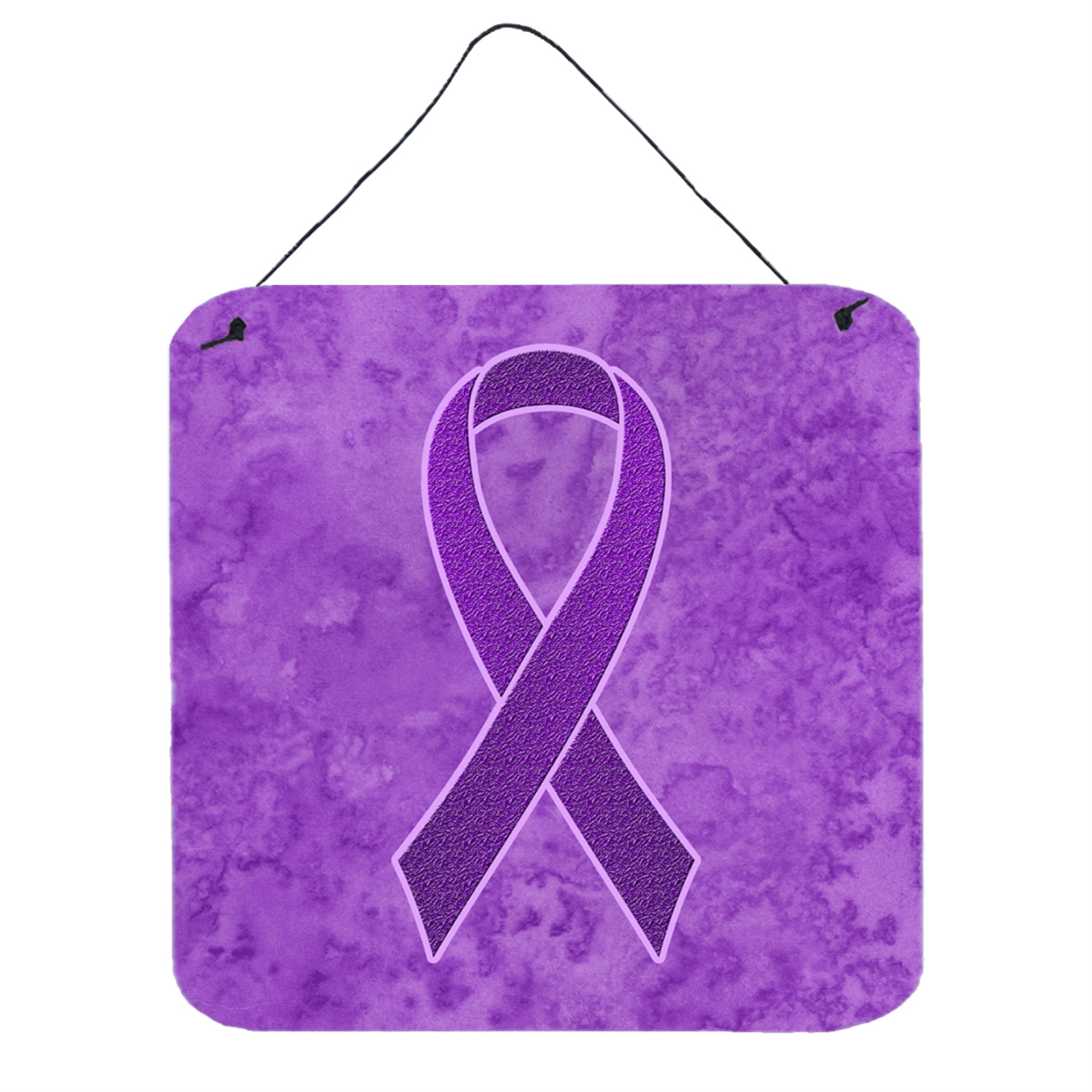 'Caroline'S Treasures Purple Ribbon For Pancreatic And Leiomyosarcoma Cancer Awareness Wall Or Door Hanging Prints, 6 X 6''''''