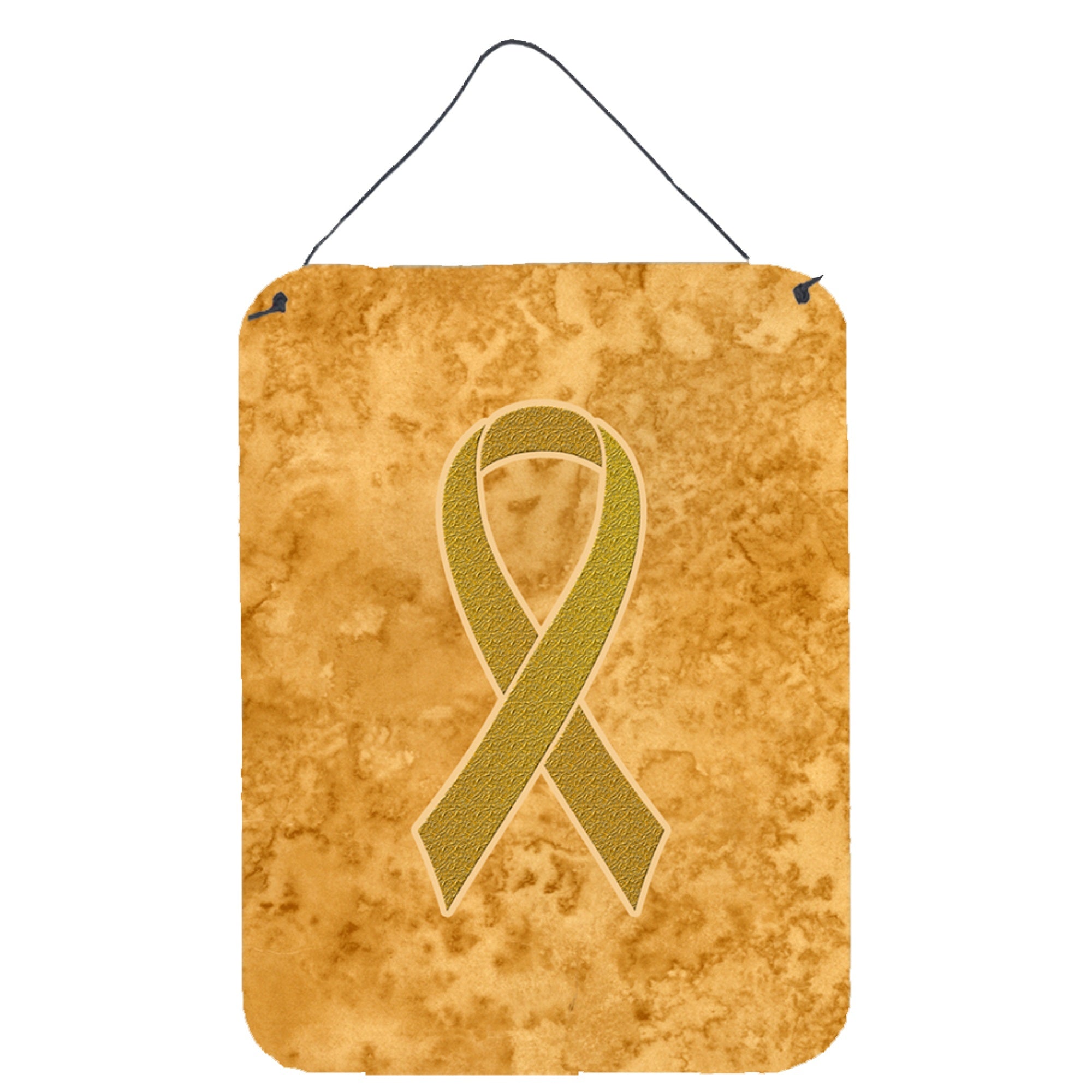 'Caroline'S Treasures Gold Ribbon For Childhood Cancers Awareness Wall Or Door Hanging Prints, 16'''' X 12''''''