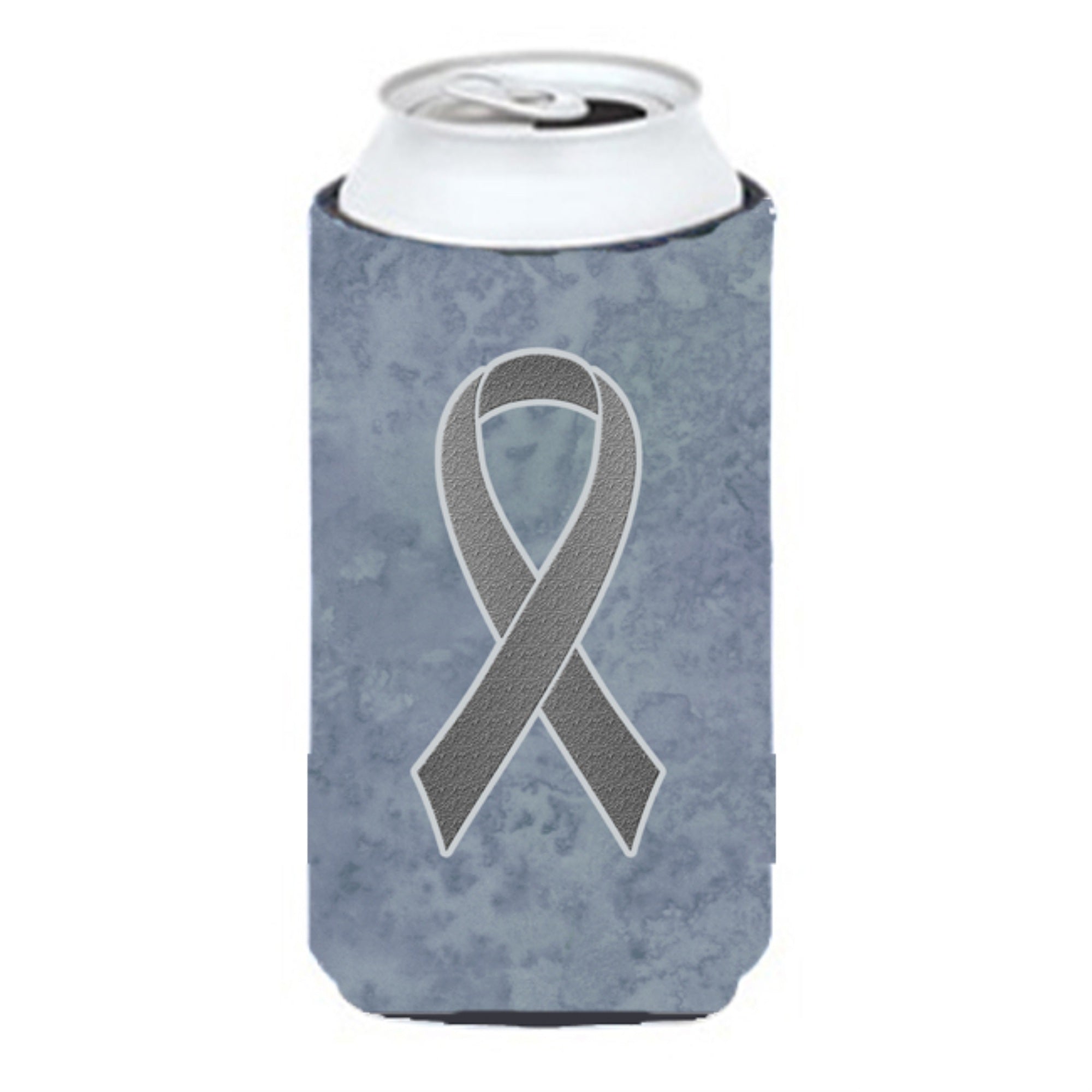 Grey Ribbon For Brain Cancer Awareness Tall Boy Beverage Insulator Hugger An1211Tbc