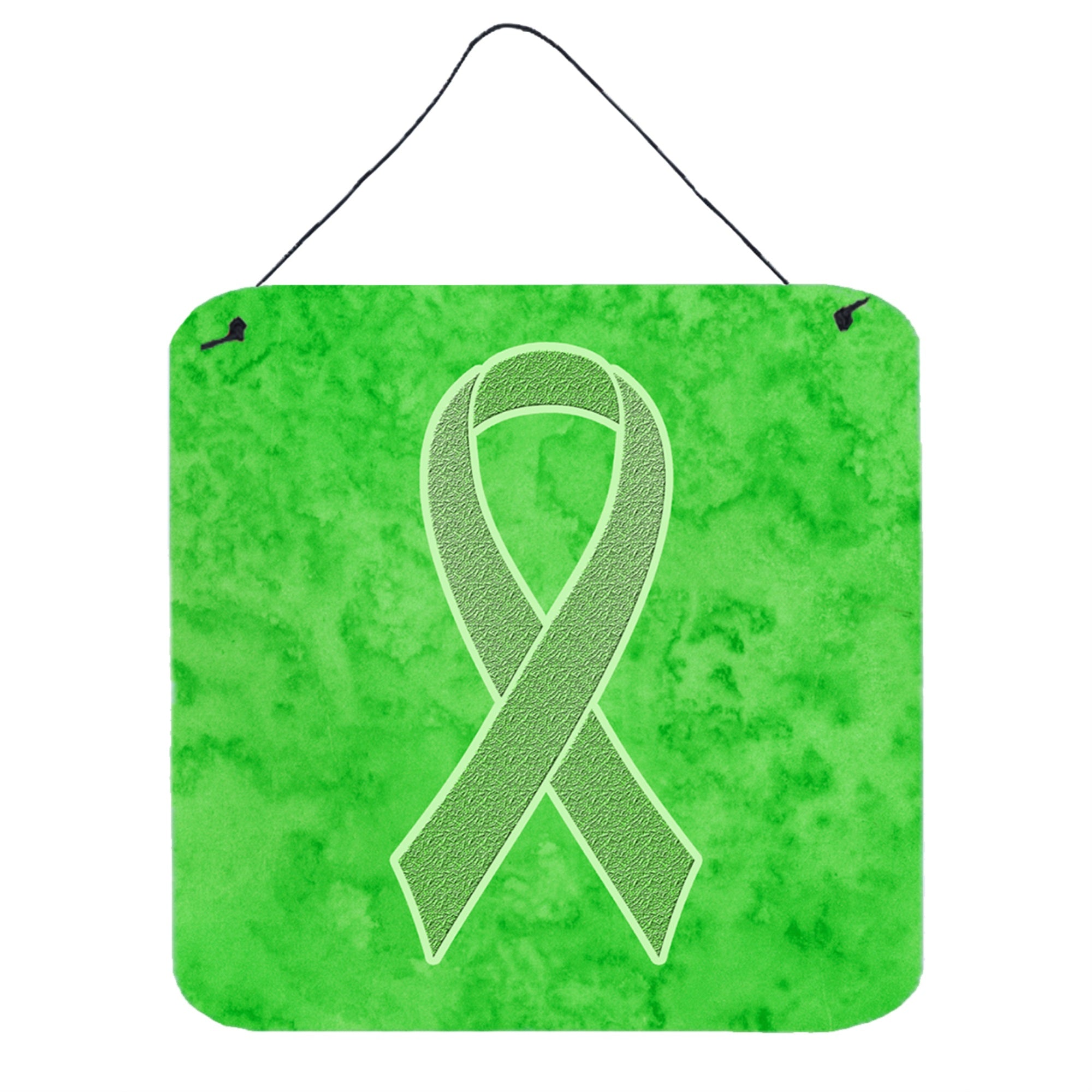 'Caroline'S Treasures Lime Green Ribbon For Lymphoma Cancer Awareness Wall Or Door Hanging Prints, 6 X 6''''''