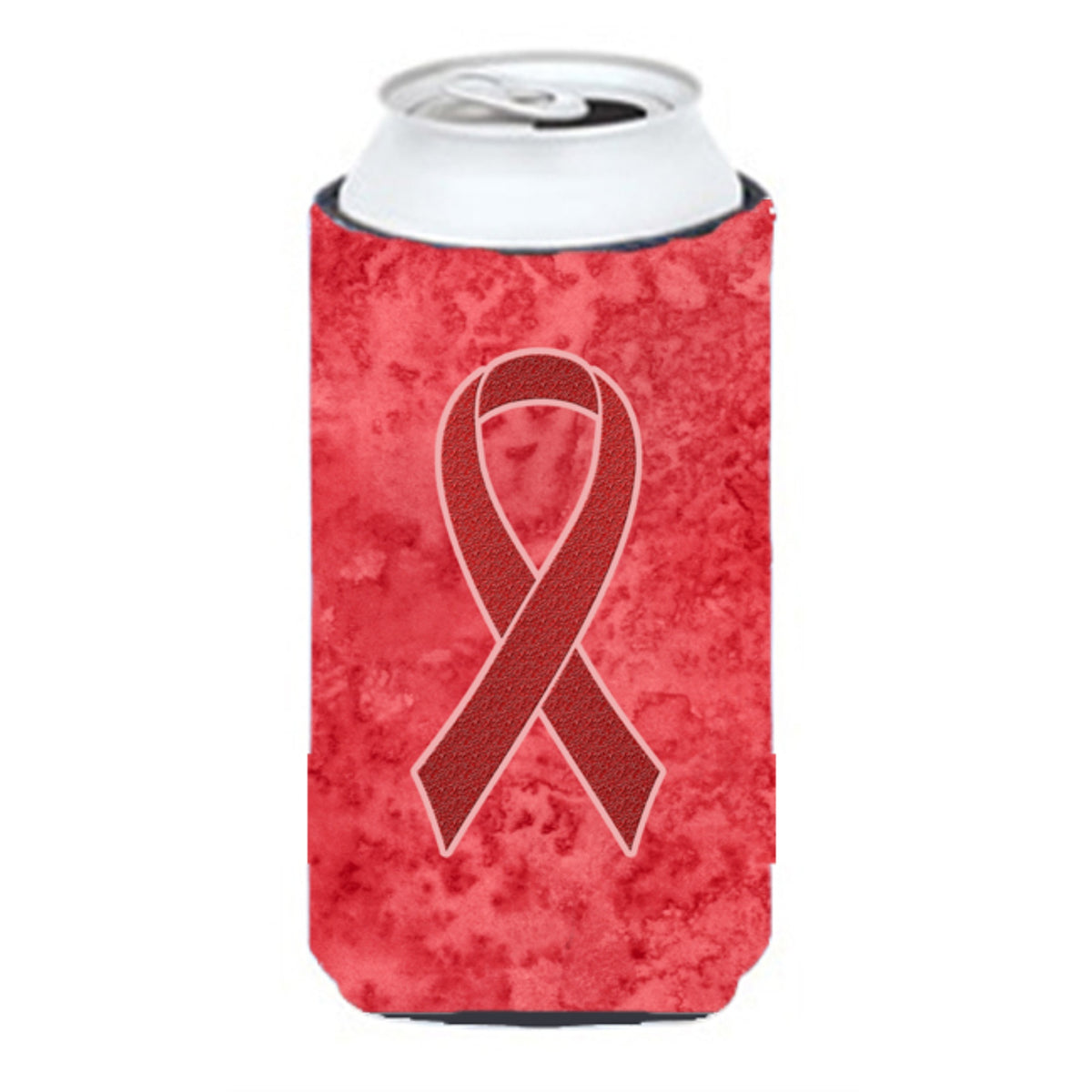 Red Ribbon for Aids Awareness Tall Boy Beverage Insulator Hugger AN121 ...