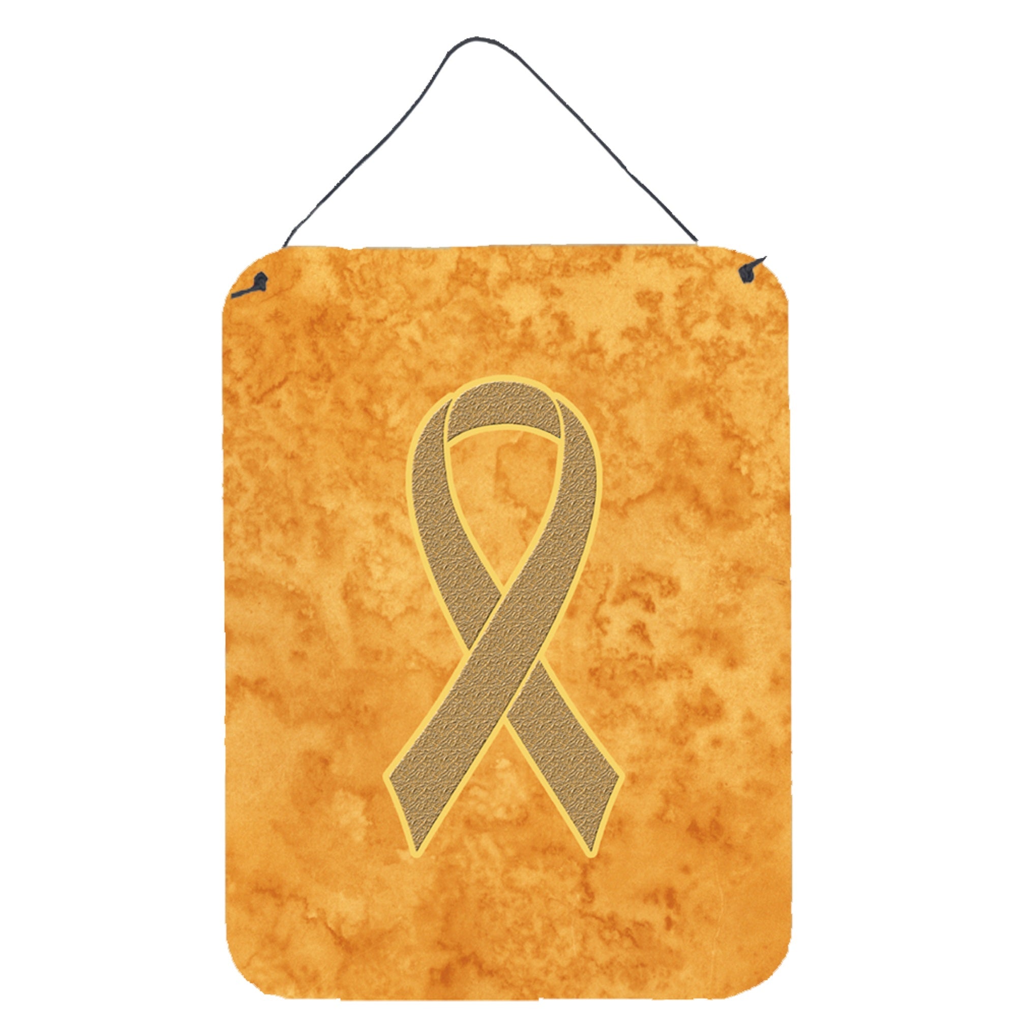 'Caroline'S Treasures Peach Ribbon For Uterine Cancer Awareness Wall Or Door Hanging Prints, 16'''' X 12''''''