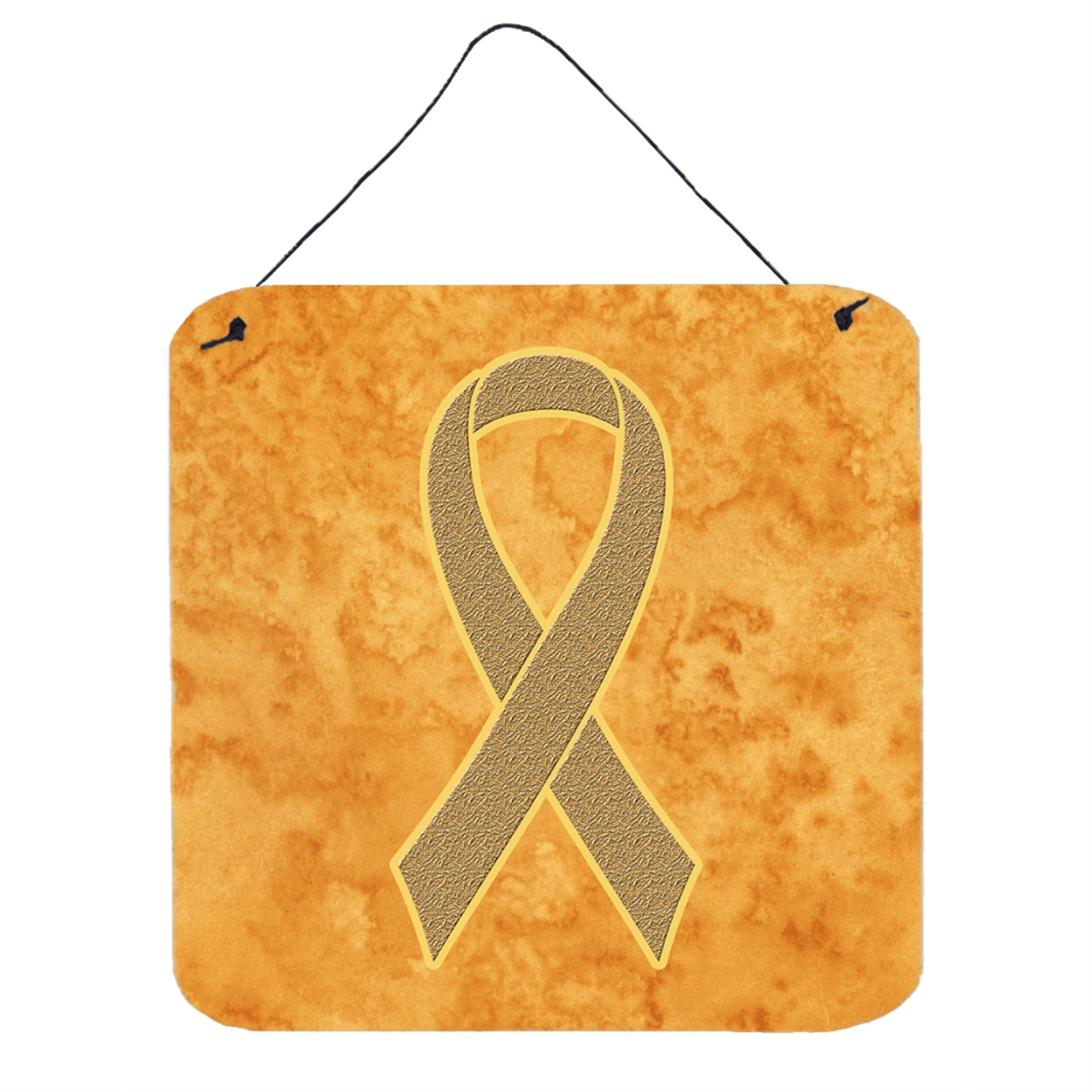 'Caroline'S Treasures Peach Ribbon For Uterine Cancer Awareness Wall Or Door Hanging Prints, 6 X 6''''''