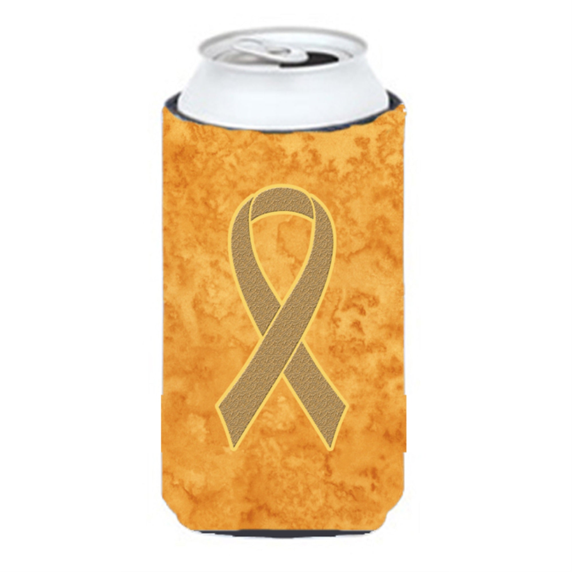 Peach Ribbon For Uterine Cancer Awareness Tall Boy Beverage Insulator Hugger An1219Tbc