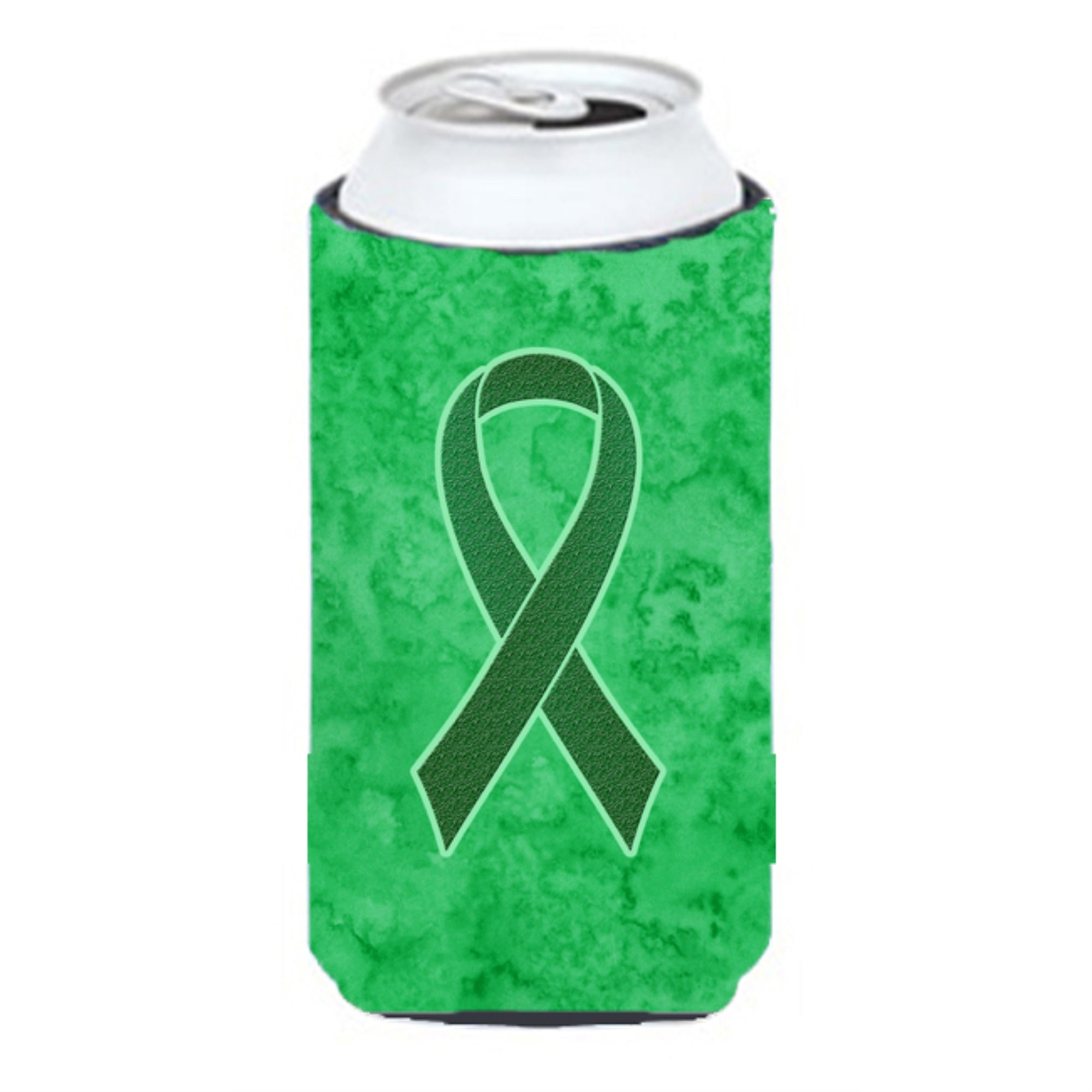 Kelly Green Ribbon For Kidney Cancer Awareness Tall Boy Beverage Insulator Hugger An1220Tbc