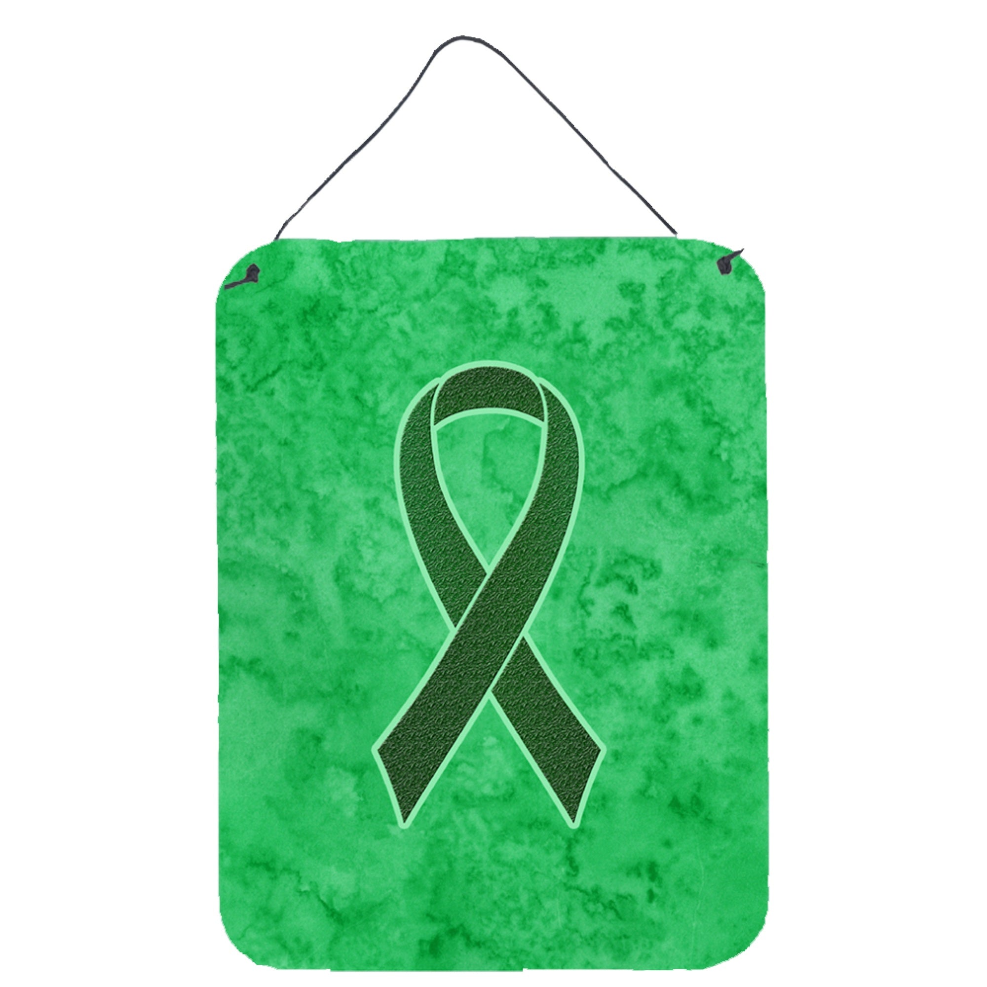 'Caroline'S Treasures Emerald Green Ribbon For Liver Cancer Awareness Wall Or Door Hanging Prints, 16'''' X 12''''''