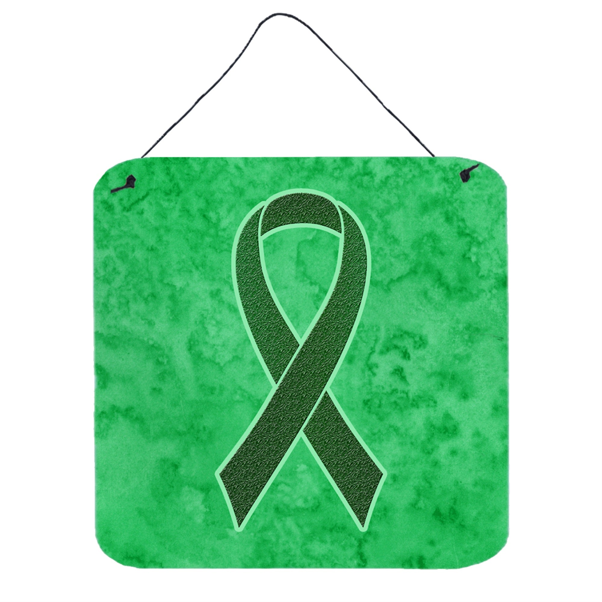 'Caroline'S Treasures Emerald Green Ribbon For Liver Cancer Awareness Wall Or Door Hanging Prints, 6 X 6''''''