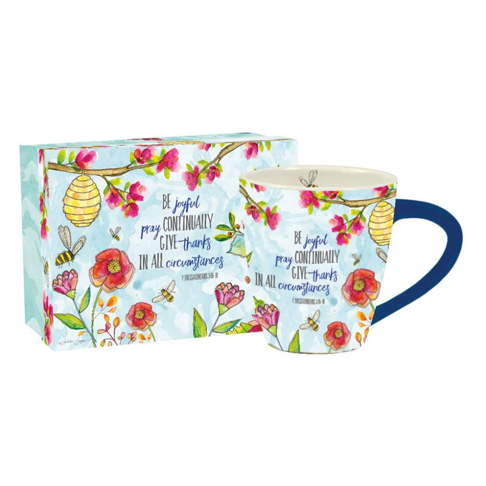 The LANg 145748 Pray Joyfully cafe Mug with gift Box  17 oz