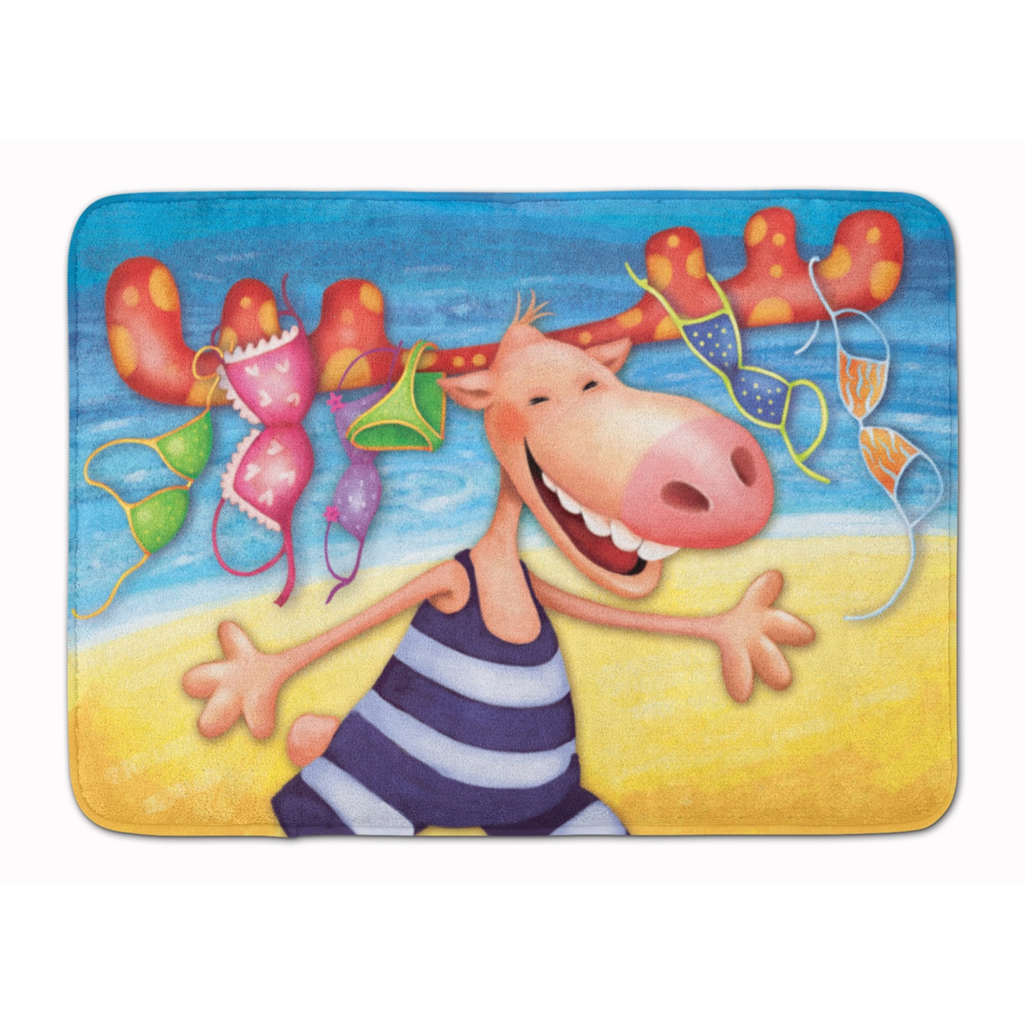 'Caroline'S Treasures Moose On The Beach Floor Mat, 19'''' X 27'''', Multicolor''