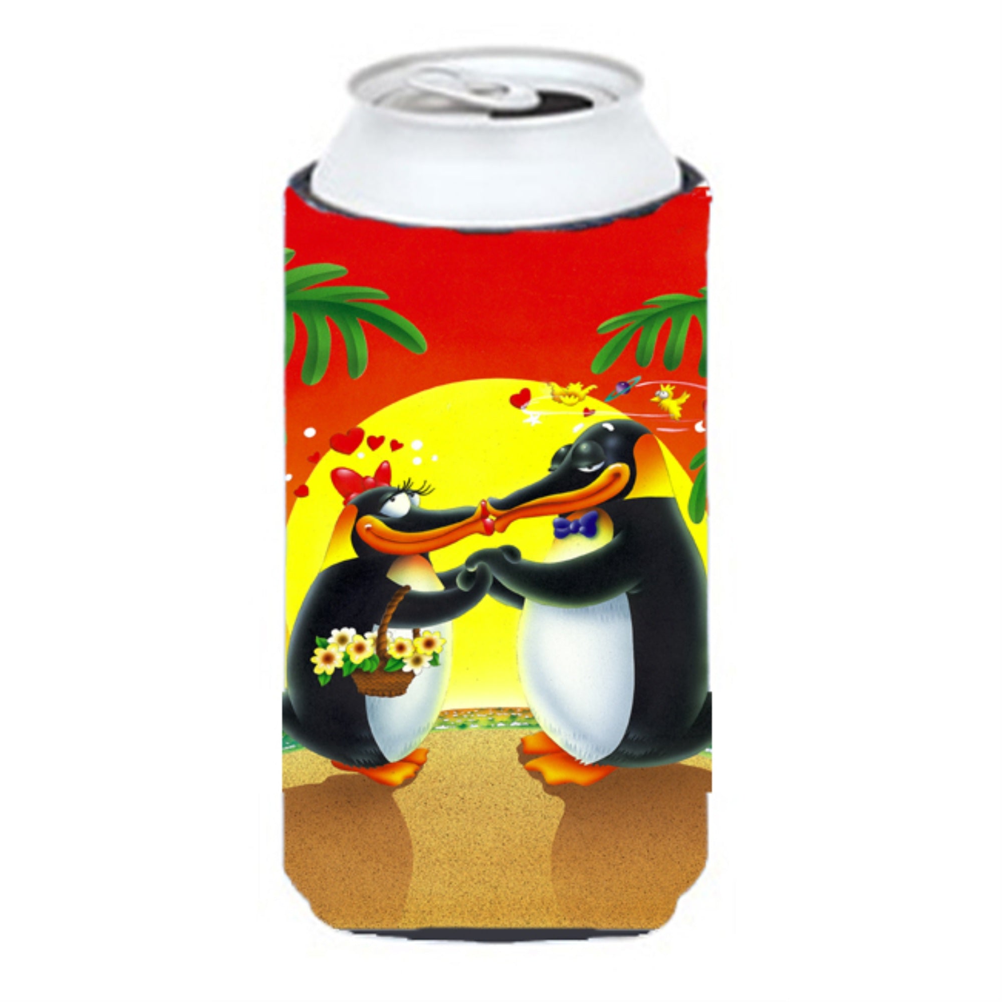'Caroline'S Treasures Aph0245Tbc In Love Valentine'S Day Penguins Tall Boy Koozie Hugger, Multicolor''