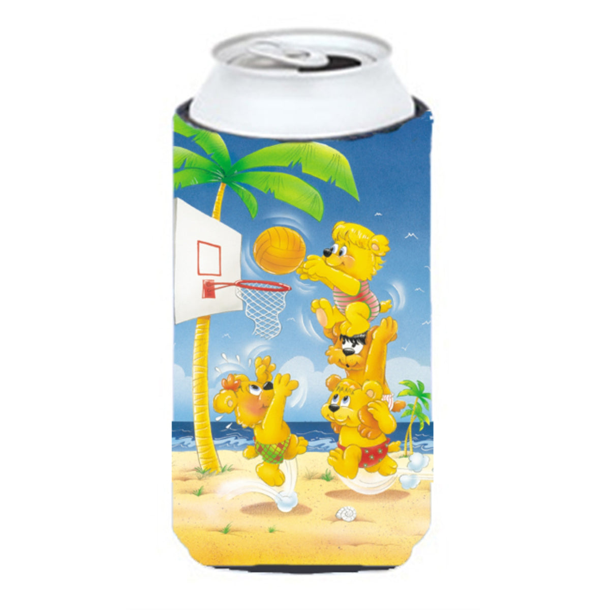 'Caroline'S Treasures Aph0388Tbc Bears Playing Basketball Tall Boy Koozie Hugger, Multicolor''