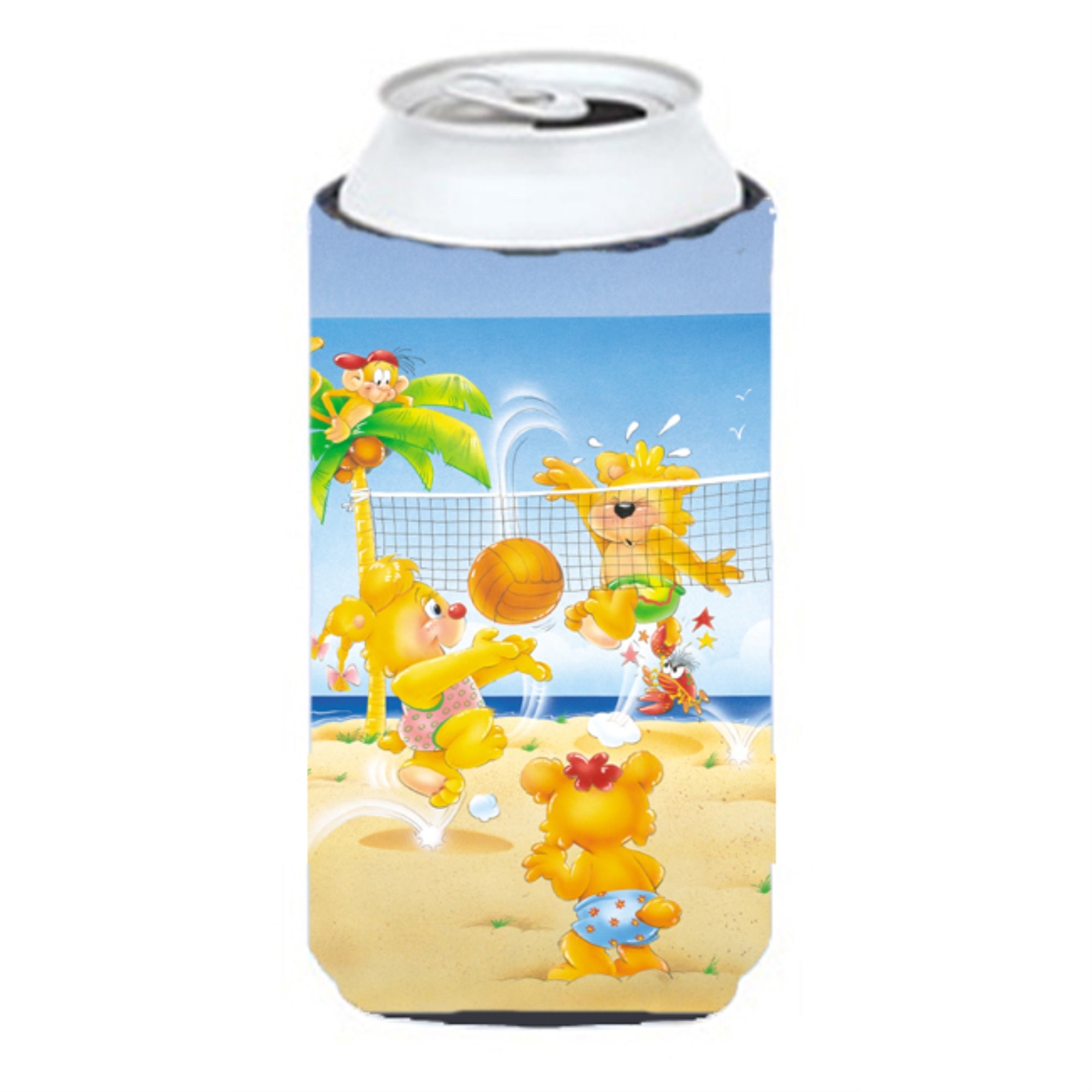 'Caroline'S Treasures Aph0389Tbc Bears Playing Volleyball Tall Boy Koozie Hugger, Multicolor''