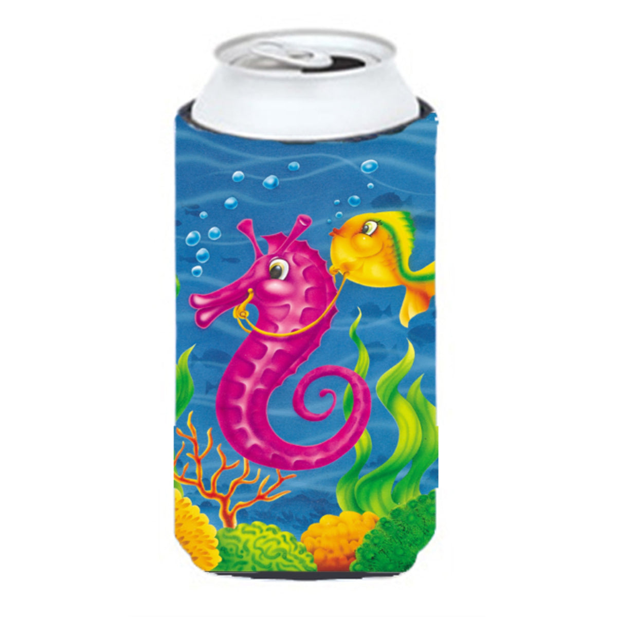 'Caroline'S Treasures Aph0471Tbc Seahorse Ride Tall Boy Koozie Hugger, Multicolor''