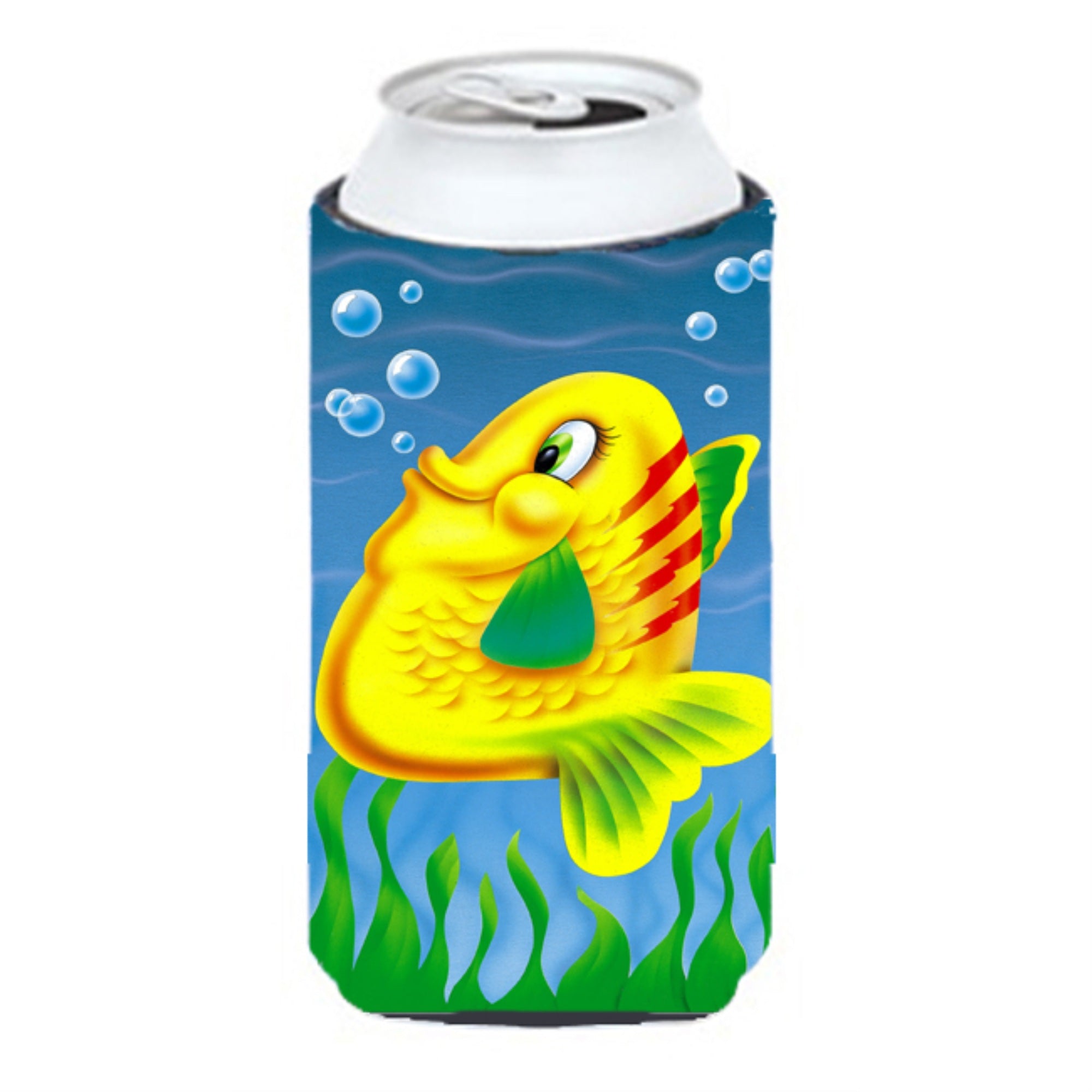 'Caroline'S Treasures Aph0527Tbc Yellow Fish Tall Boy Koozie Hugger, Multicolor''