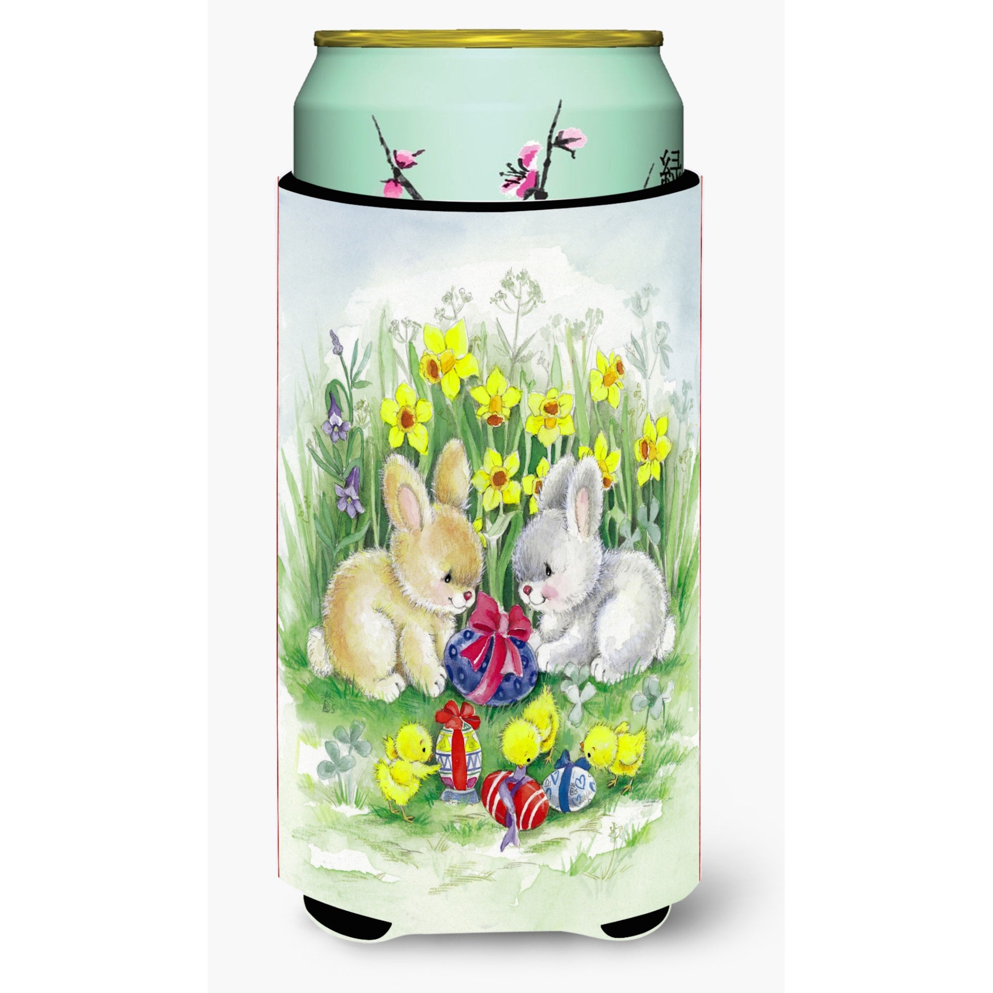 'Caroline'S Treasures Easter Bunnies With Eggs Tall Boy Beverage Insulator Hugger, Multicolor''