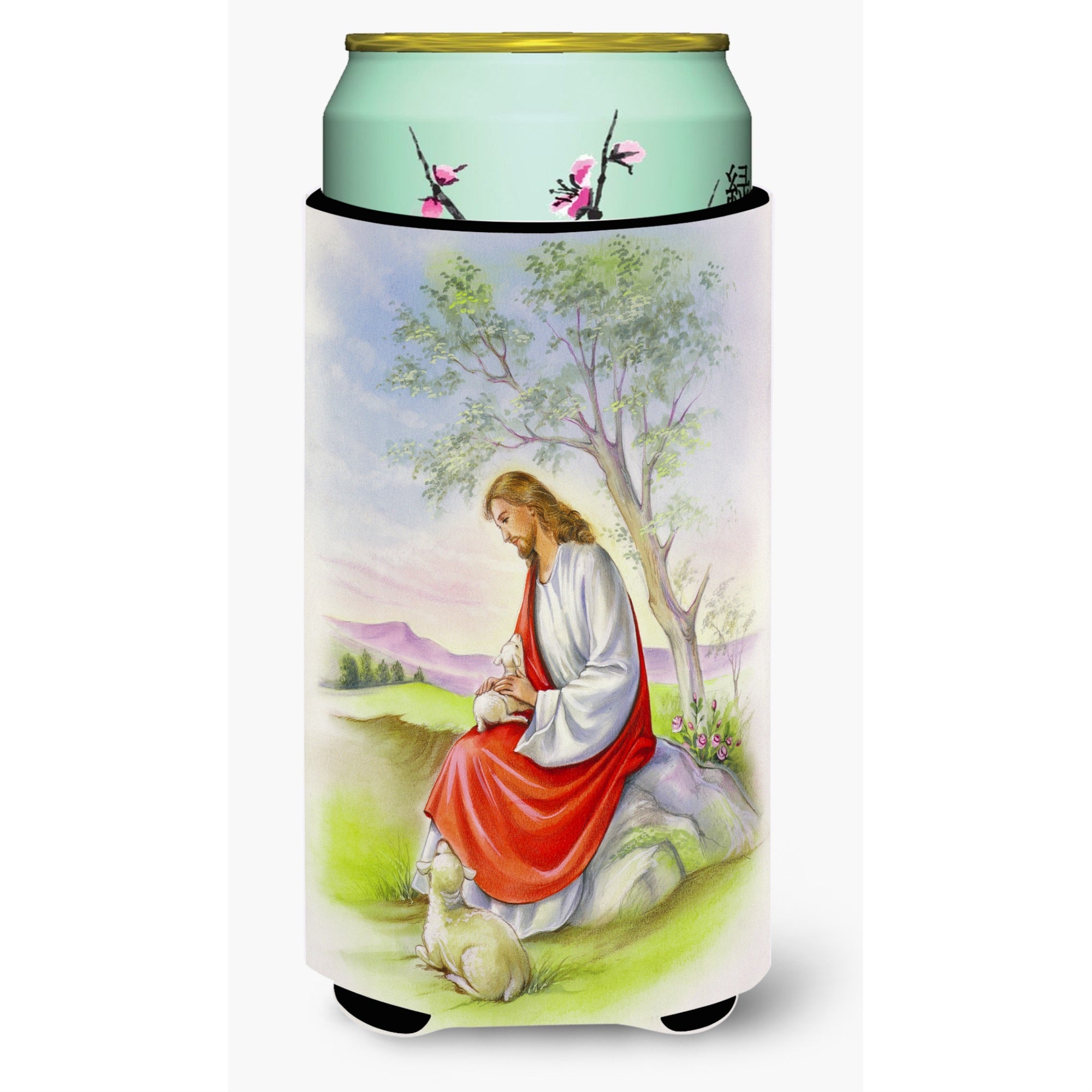 'Caroline'S Treasures Jesus With Lamb Tall Boy Beverage Insulator Hugger, Multicolor''