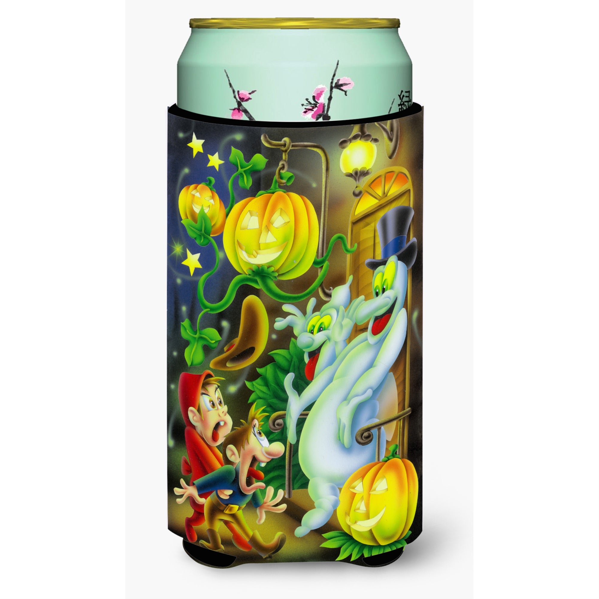 'Caroline'S Treasures Scary Ghosts And Halloween Trick Or Treaters Tall Boy Koozie Hugger, Multicolor''