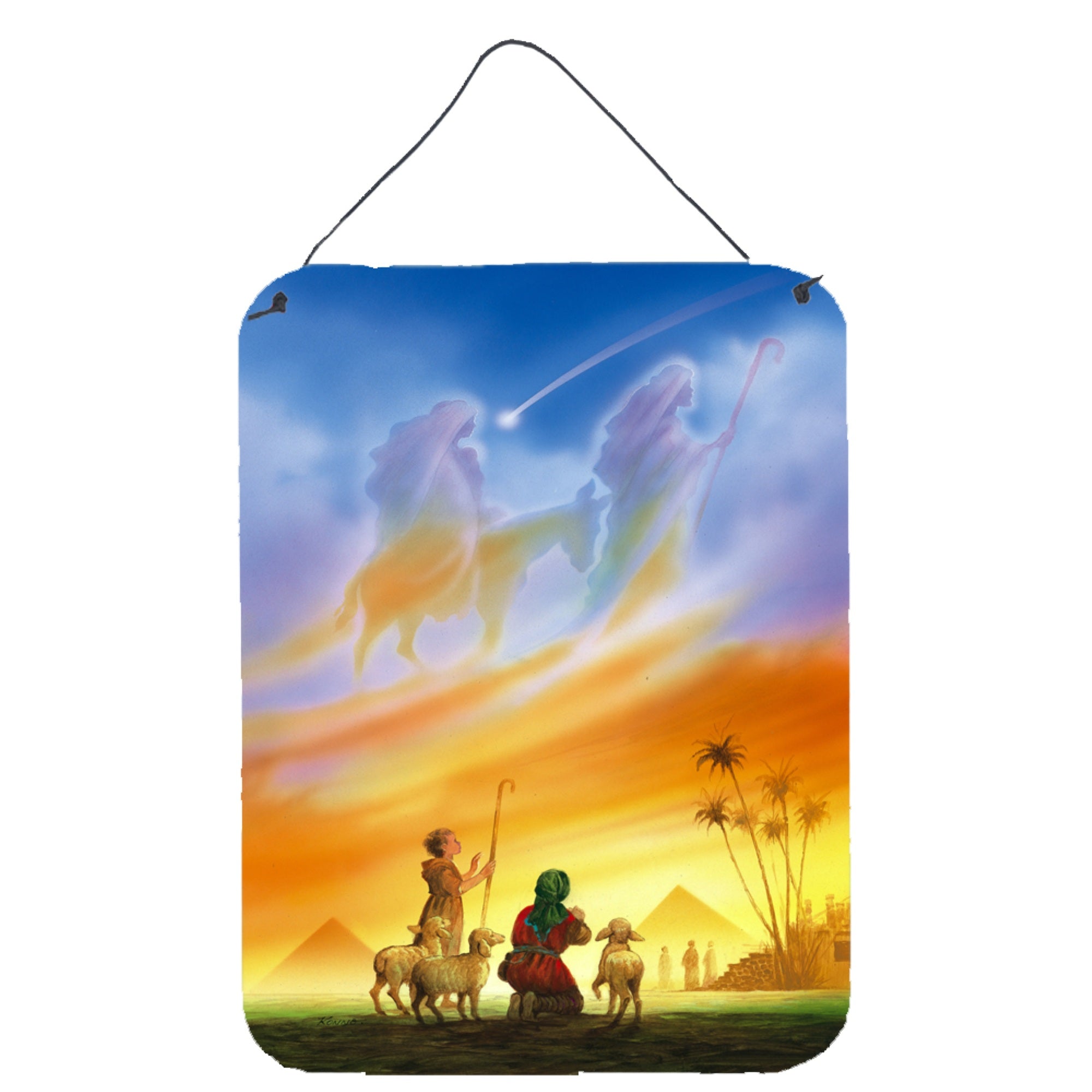 'Caroline'S Treasures Shepherds Being Guided Christmas Wall Or Door Hanging Prints Aph0939Ds1216, 16Hx12W, Multicolor''