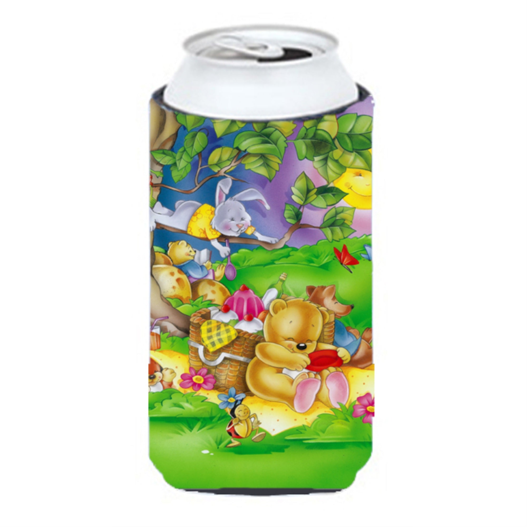 'Caroline'S Treasures Aph0976Tbc Picnic Time Animals Tall Boy Koozie Hugger, Multicolor''