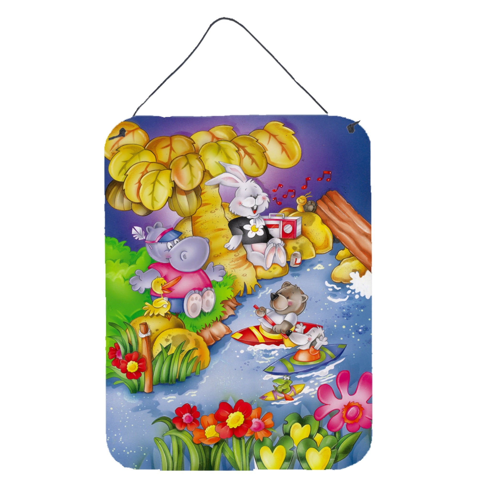 'Caroline'S Treasures Animals Kayaking Wall Or Door Hanging Prints Aph0978Ds1216, 16Hx12W, Multicolor''