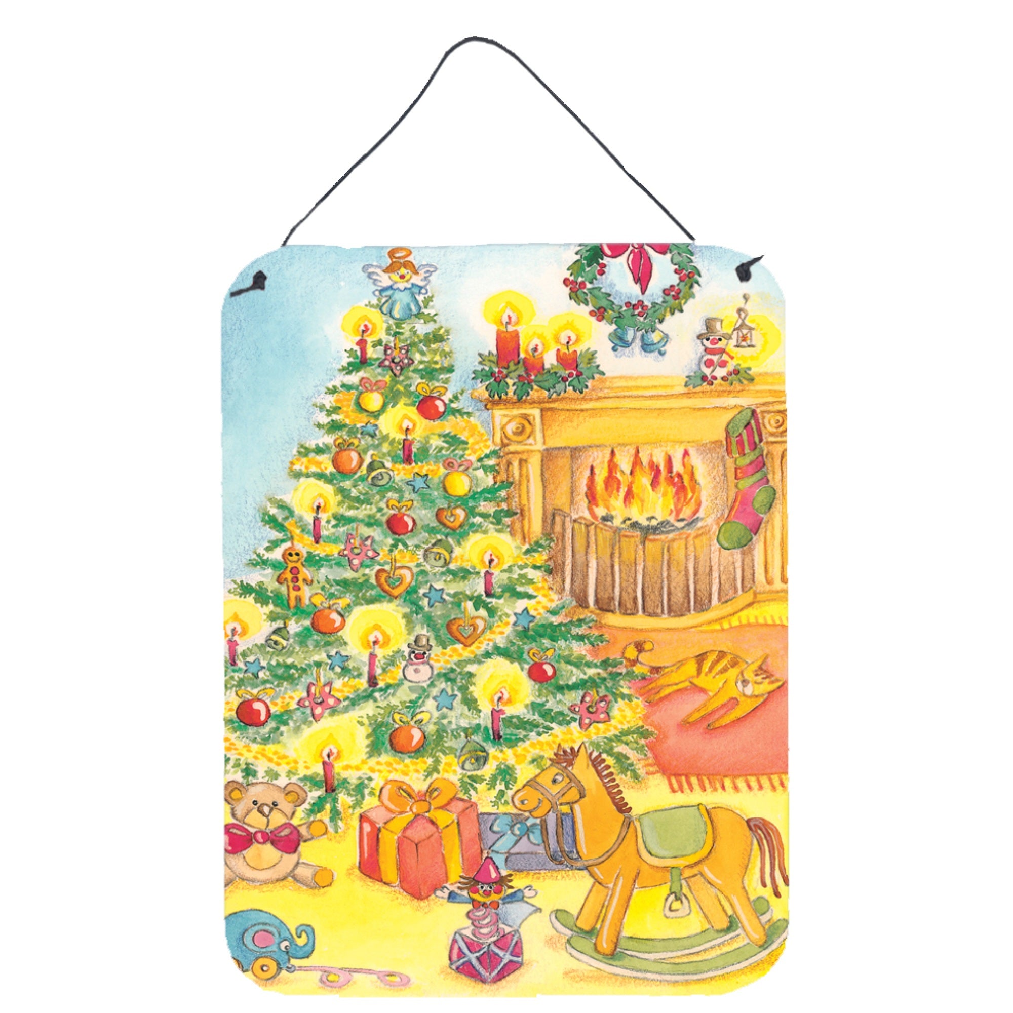 'Caroline'S Treasures Toys Around The Christmas Tree Wall Or Door Hanging Prints Aph2024Ds1216, 16Hx12W, Multicolor''