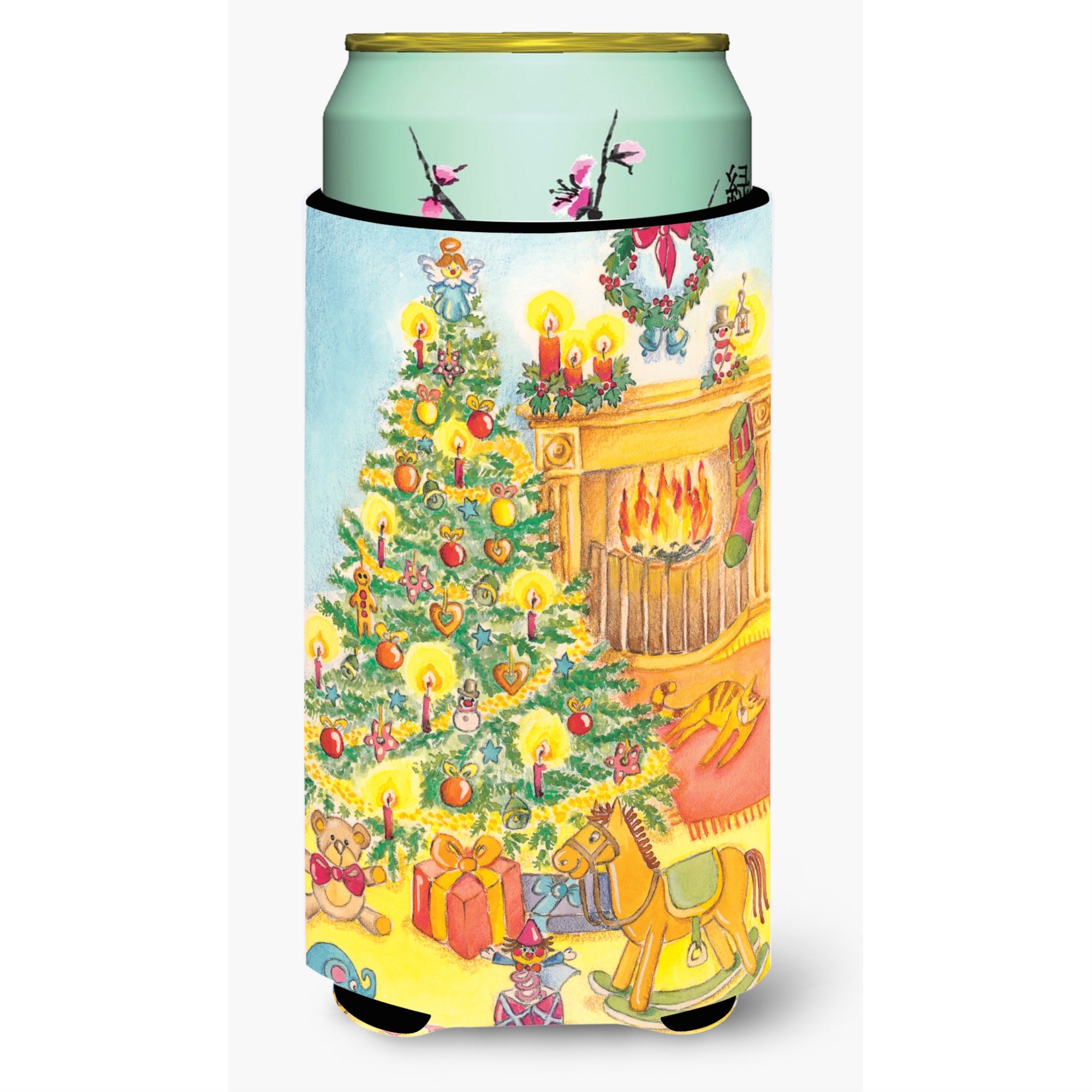 'Caroline'S Treasures Toys Around The Christmas Tree Tall Boy Koozie Hugger, Multicolor''