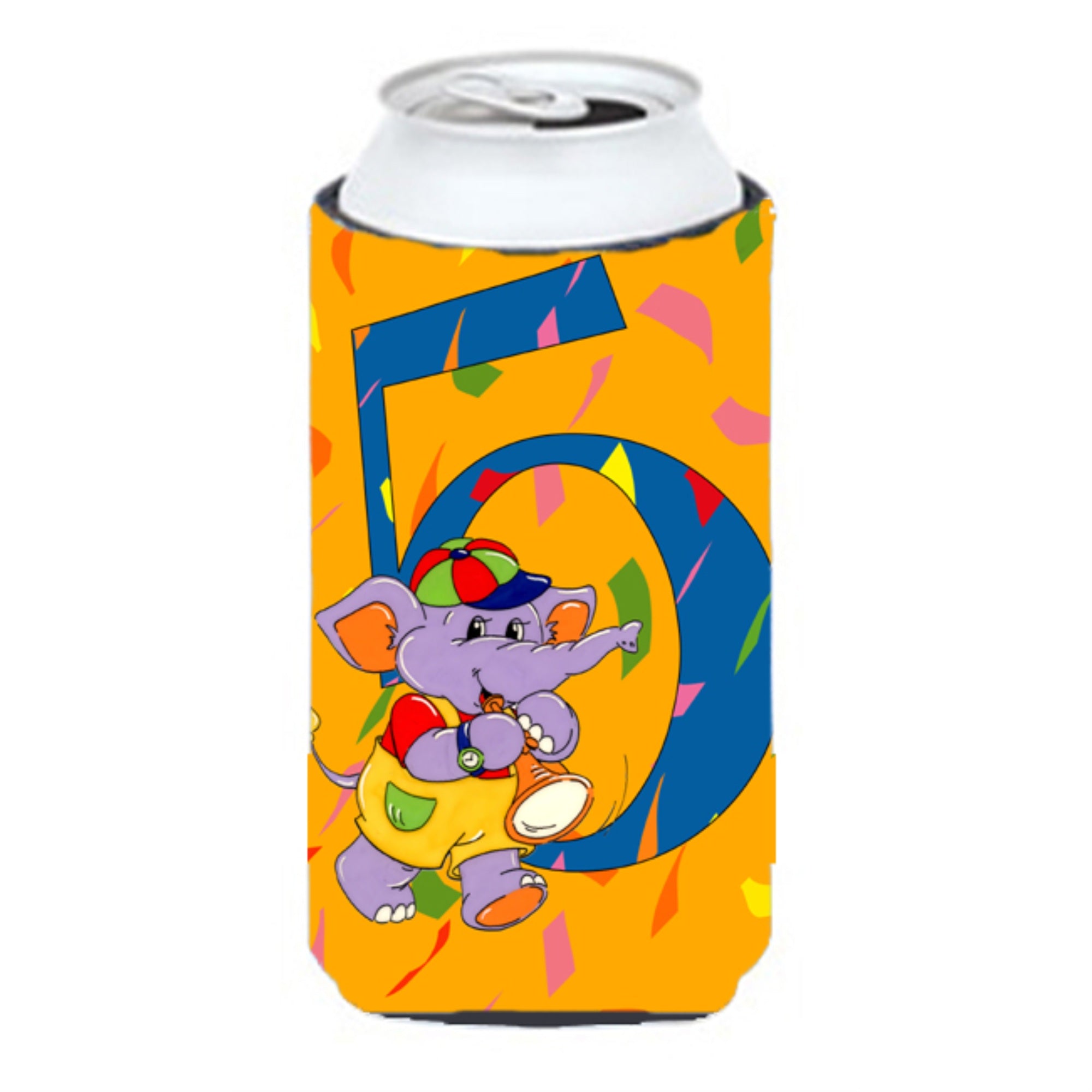 'Caroline'S Treasures Aph2163Tbc Happy 5Th Birthday Age 5 Tall Boy Koozie Hugger, Multicolor''