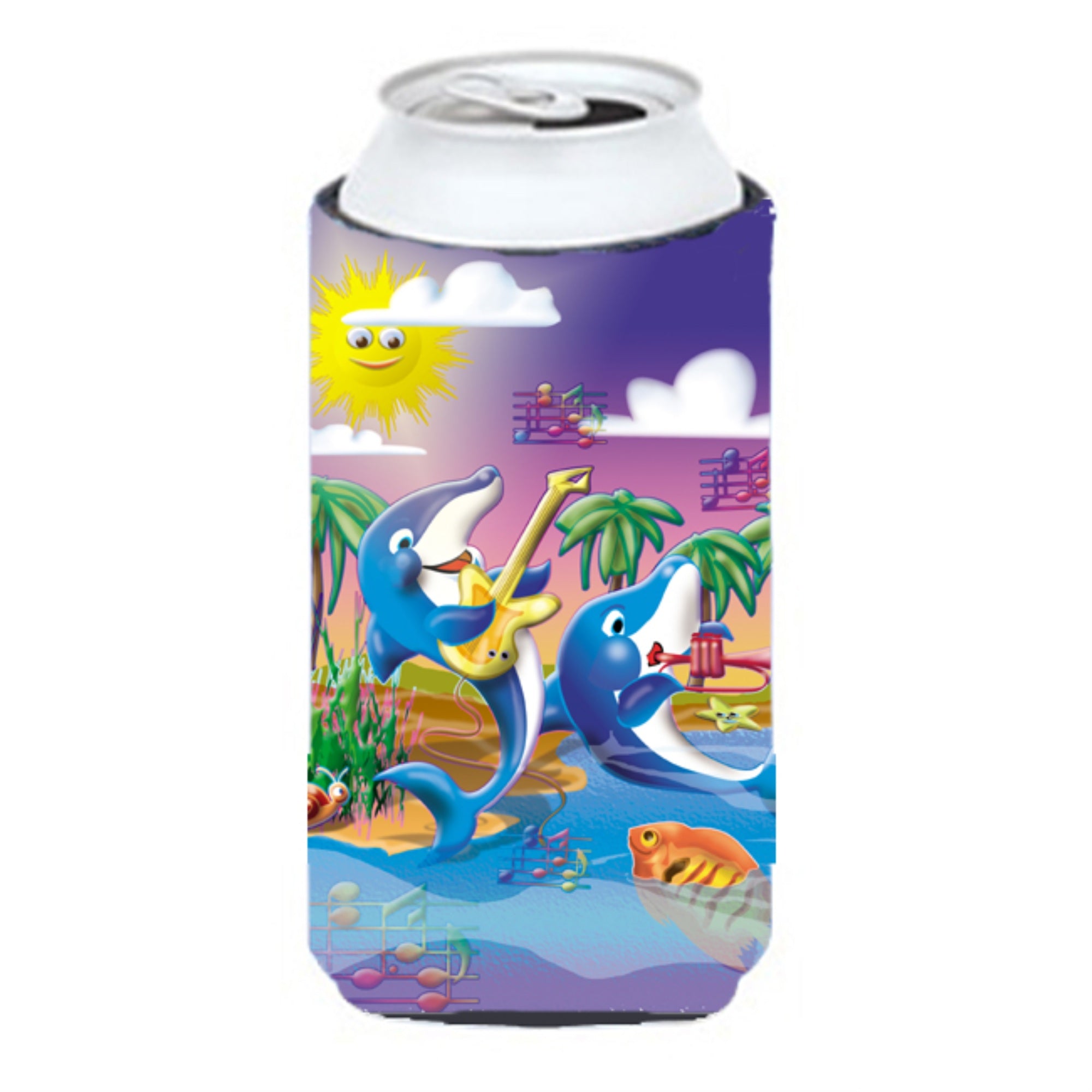 'Caroline'S Treasures Aph2485Tbc Dolphin'S Playing Music Tall Boy Koozie Hugger, Multicolor''