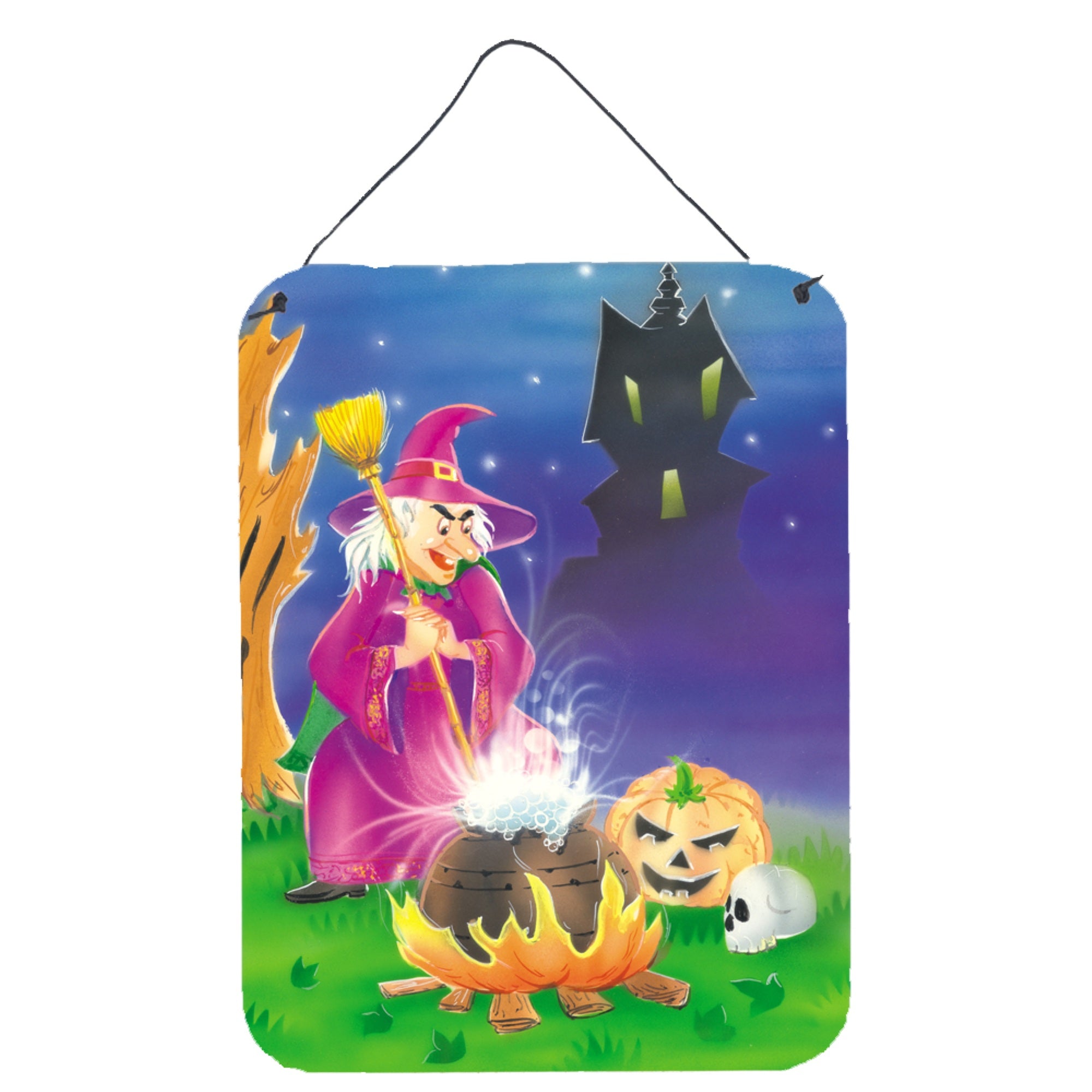'Caroline'S Treasures Witch And Her Castle Wall Or Door Hanging Prints Aph2989Ds1216, 16Hx12W, Multicolor''