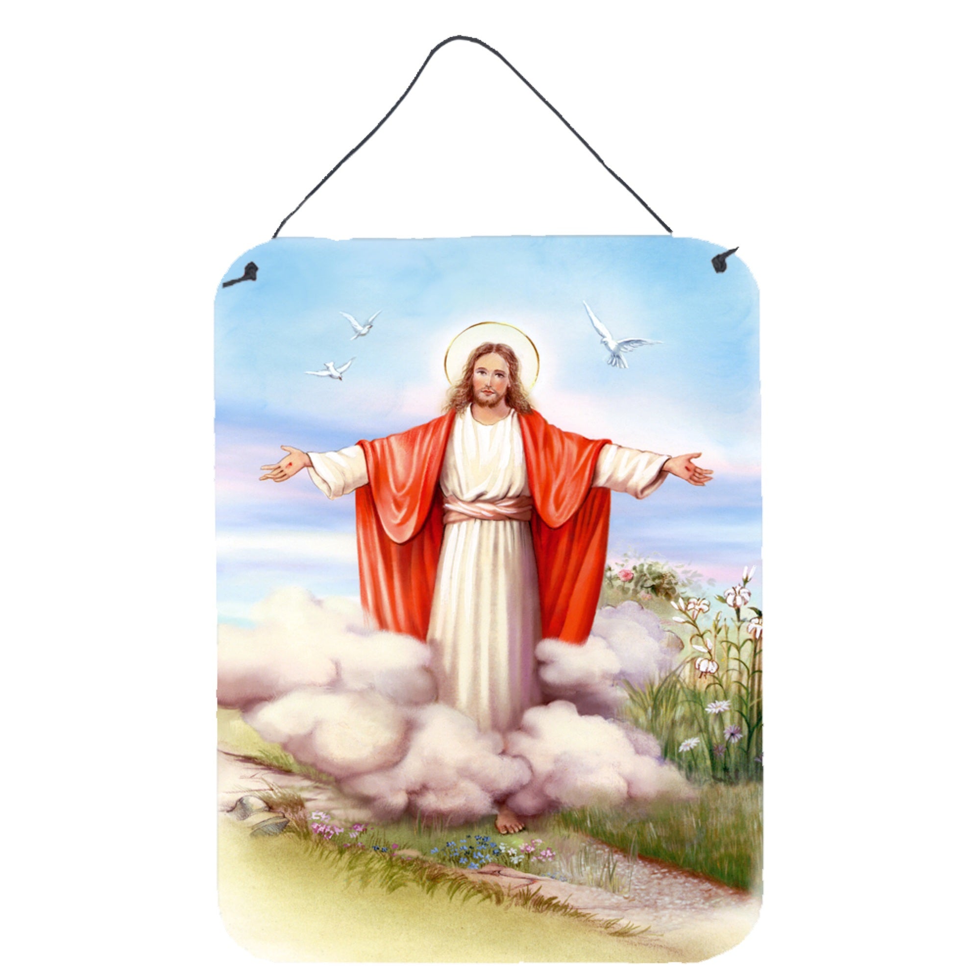 'Caroline'S Treasures Easter Jesus Is Risen Wall Or Door Hanging Prints Aph3420Ds1216, 16Hx12W, Multicolor''