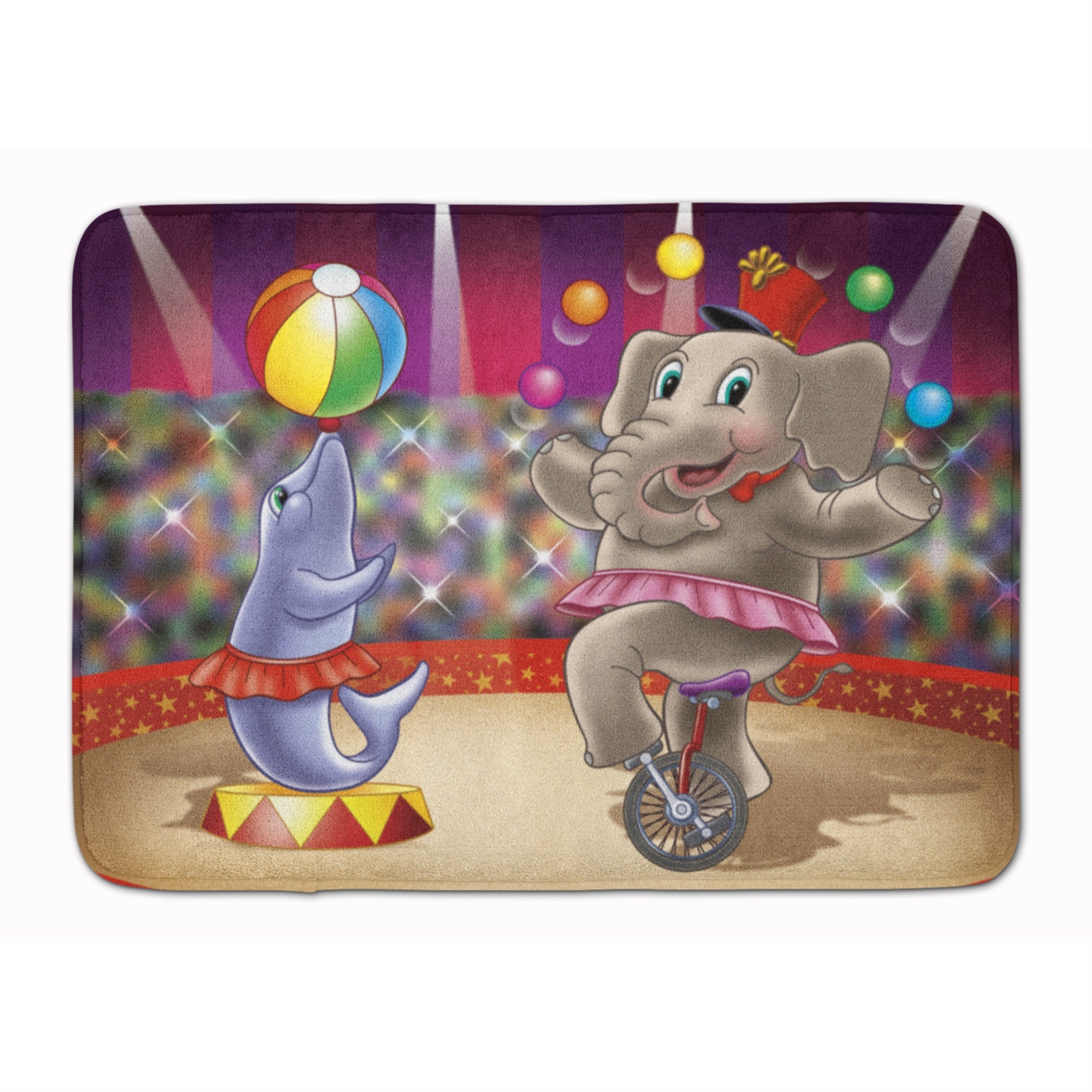 'Caroline'S Treasures Circus Elephand And Dolphin Floor Mat, 19'''' X 27'''', Multicolor''