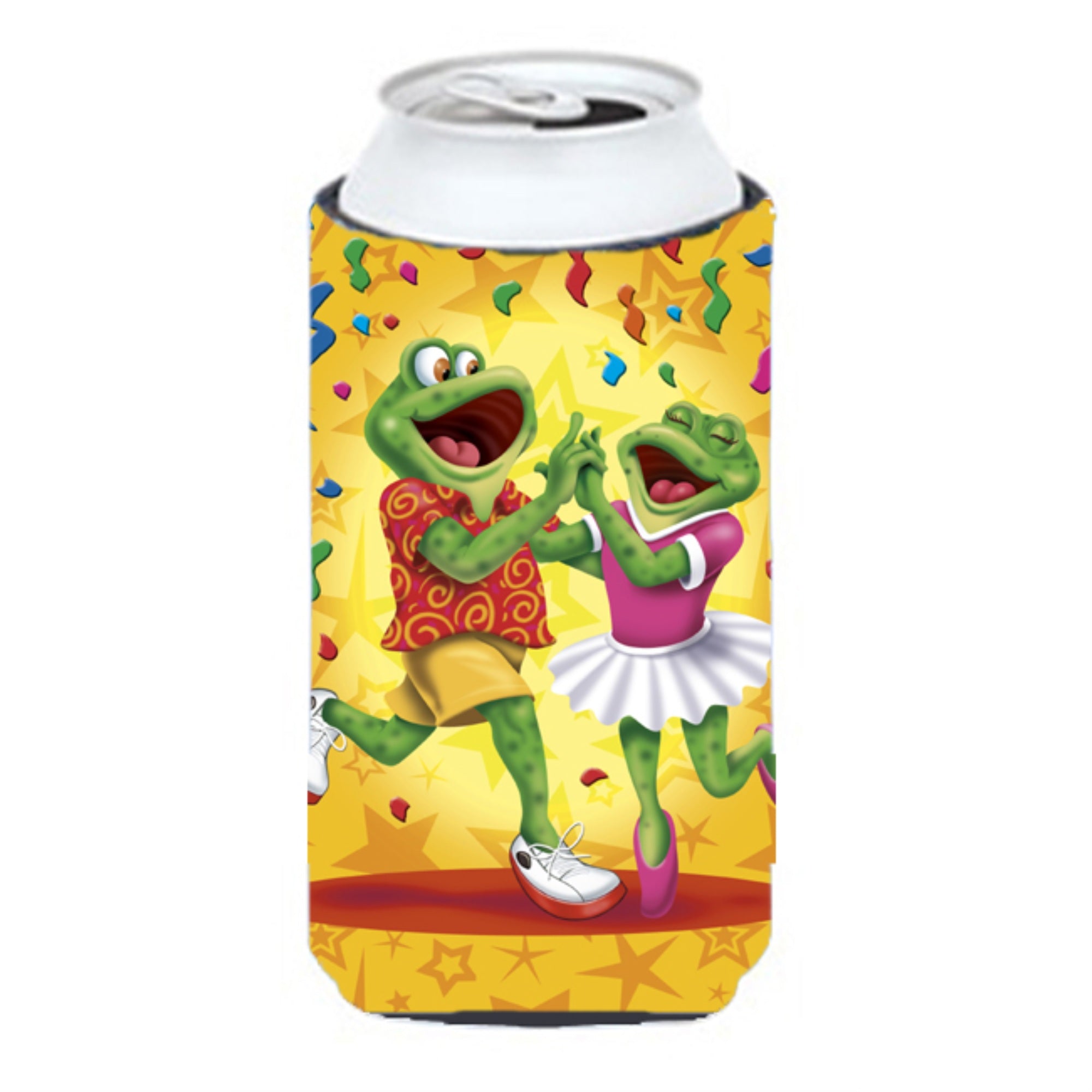 'Caroline'S Treasures Aph3874Tbc Frog Swing Dancing Tall Boy Koozie Hugger, Multicolor''
