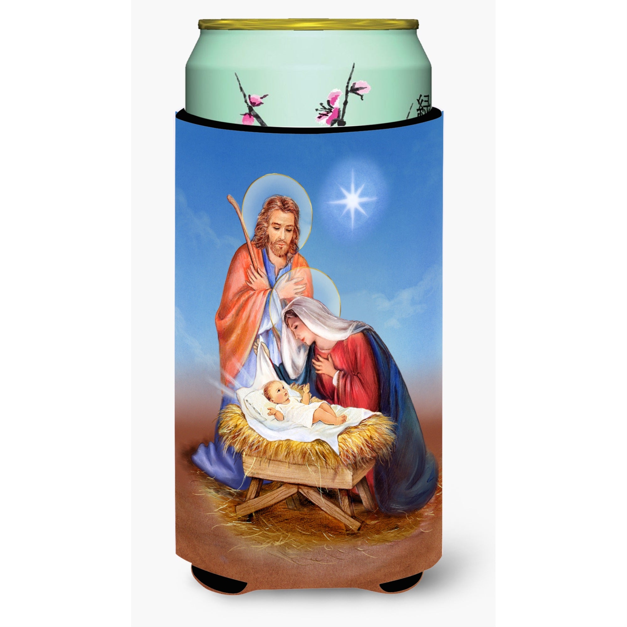 'Caroline'S Treasures Christmas Nativity Tall Boy Koozie Hugger, Multicolor''