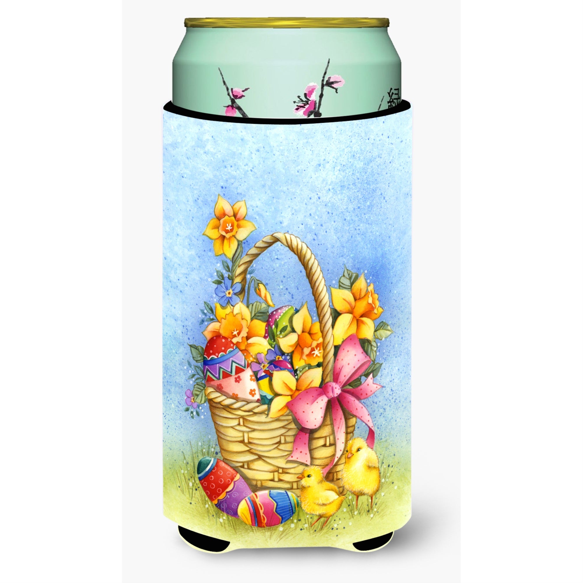 'Caroline'S Treasures Easter Basket With Flowers Tall Boy Beverage Insulator Hugger, Multicolor''