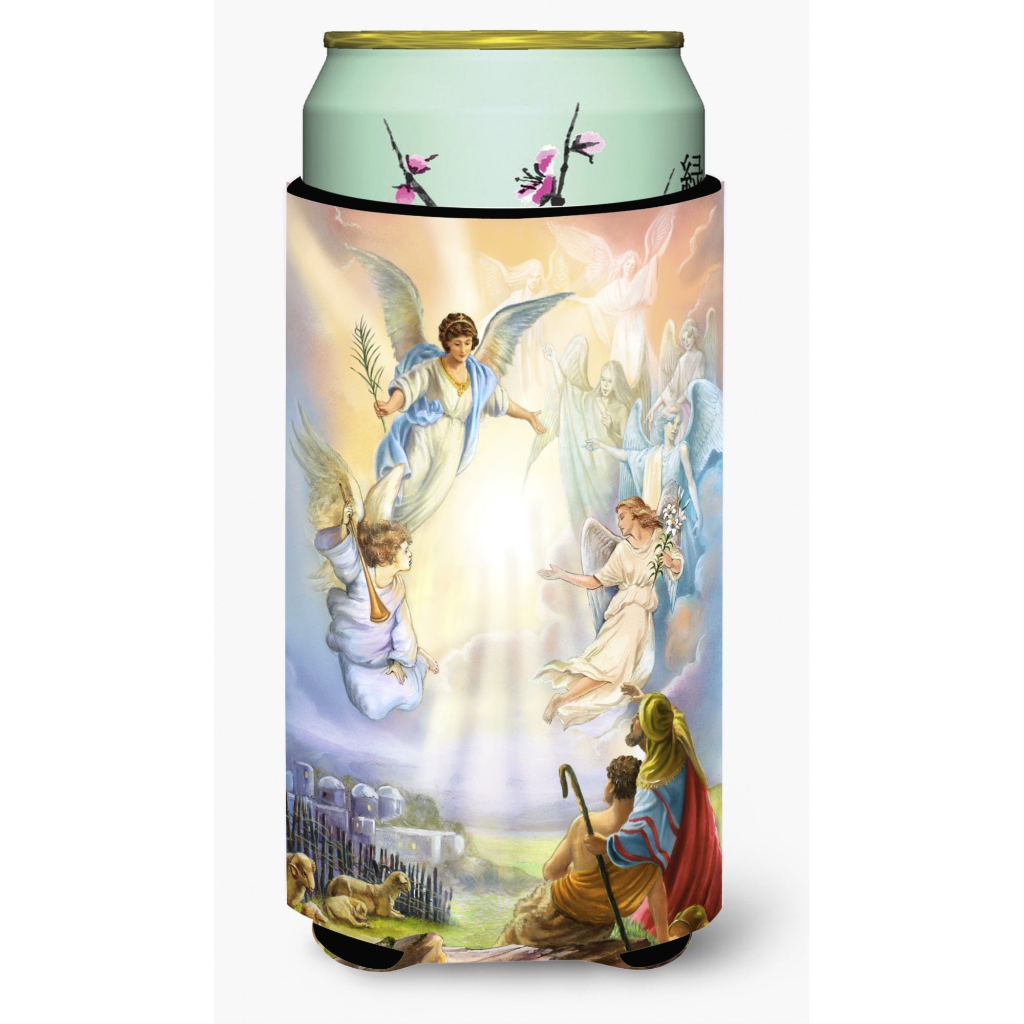 'Caroline'S Treasures The Shepherds And Angels Appearing Tall Boy Koozie Hugger, Multicolor''
