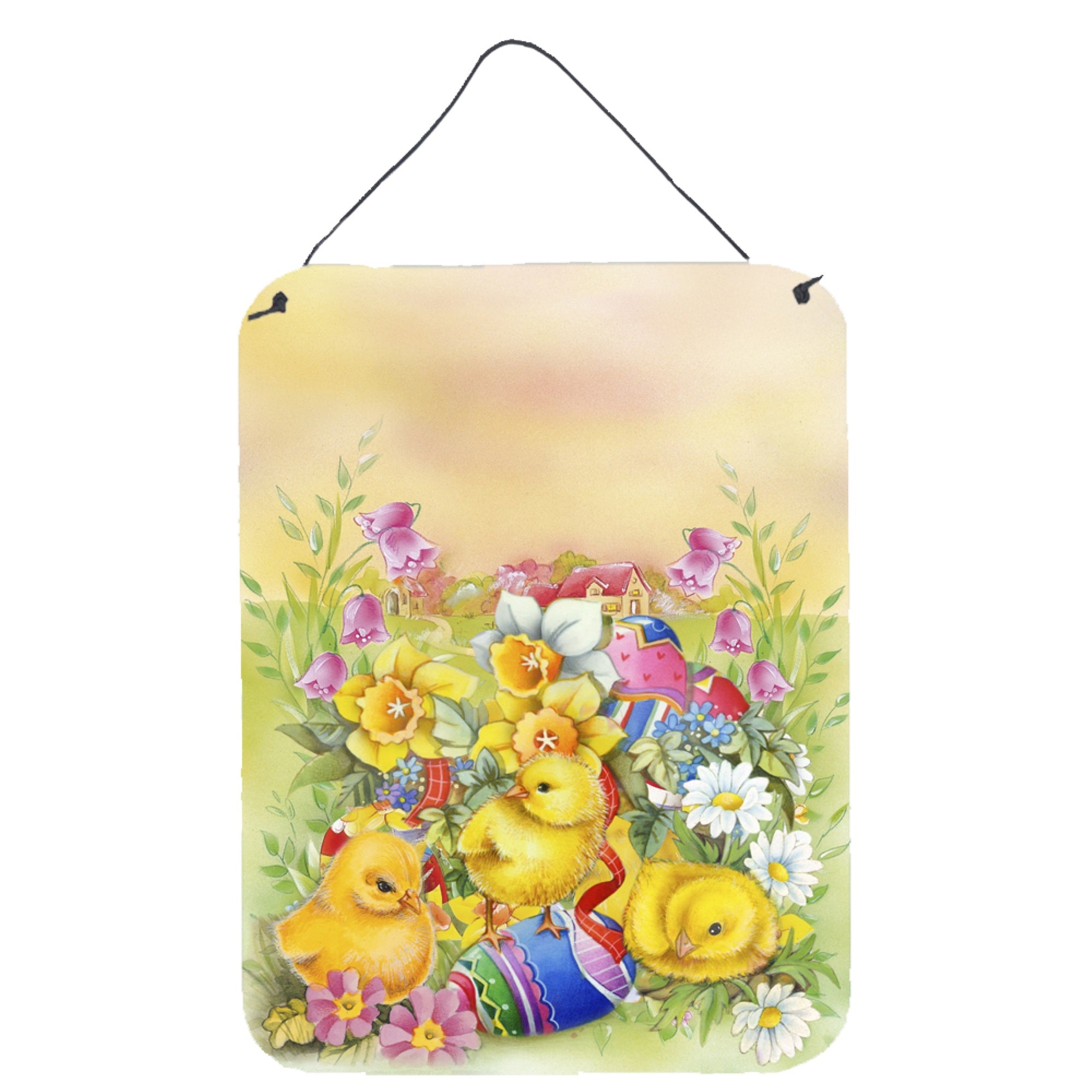 'Caroline'S Treasures Easter Chicks And Eggs Wall Or Door Hanging Prints Aph5613Ds1216, 16Hx12W, Multicolor''