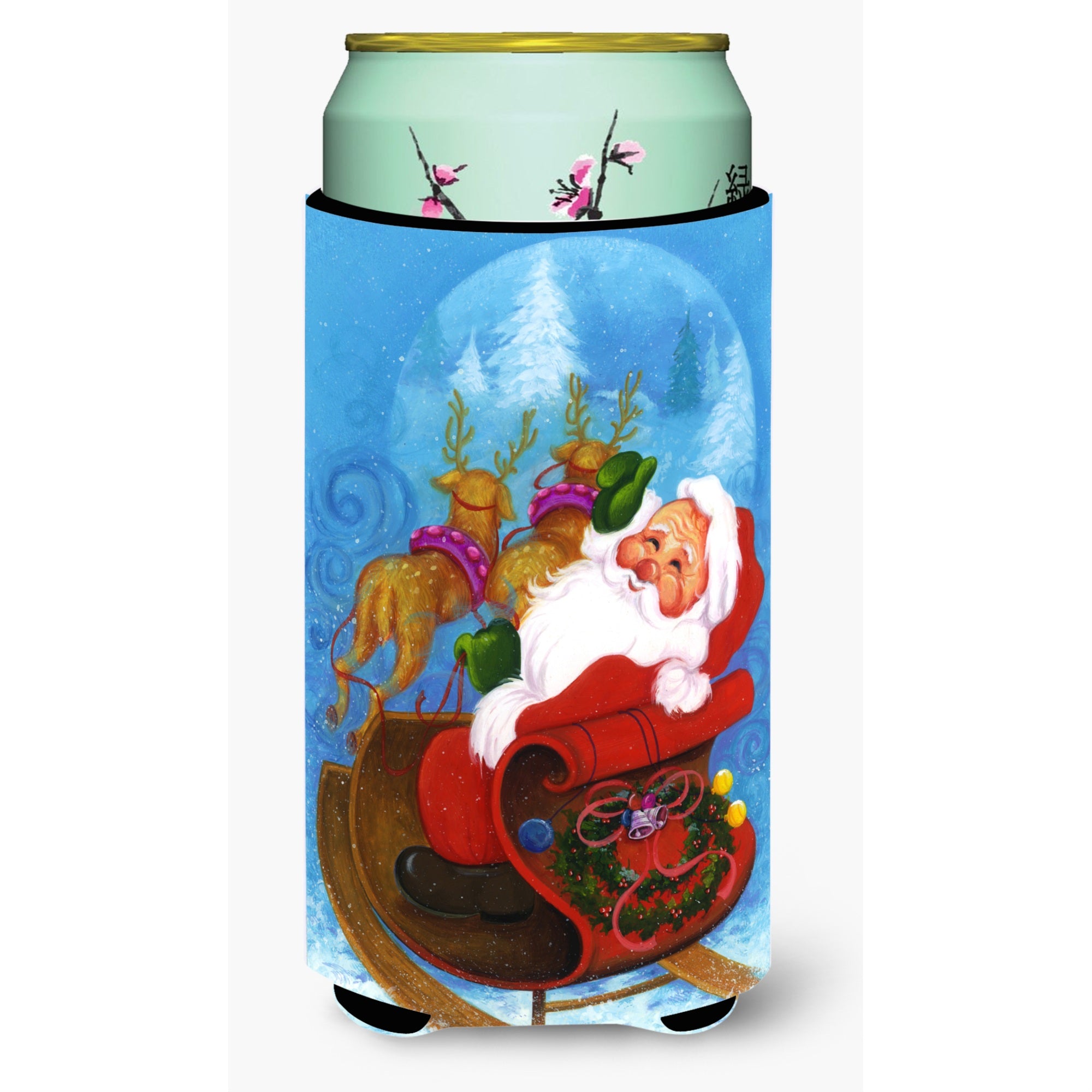 'Caroline'S Treasures Christmas Santa Claus Good Night Tall Boy Koozie Hugger, Multicolor''