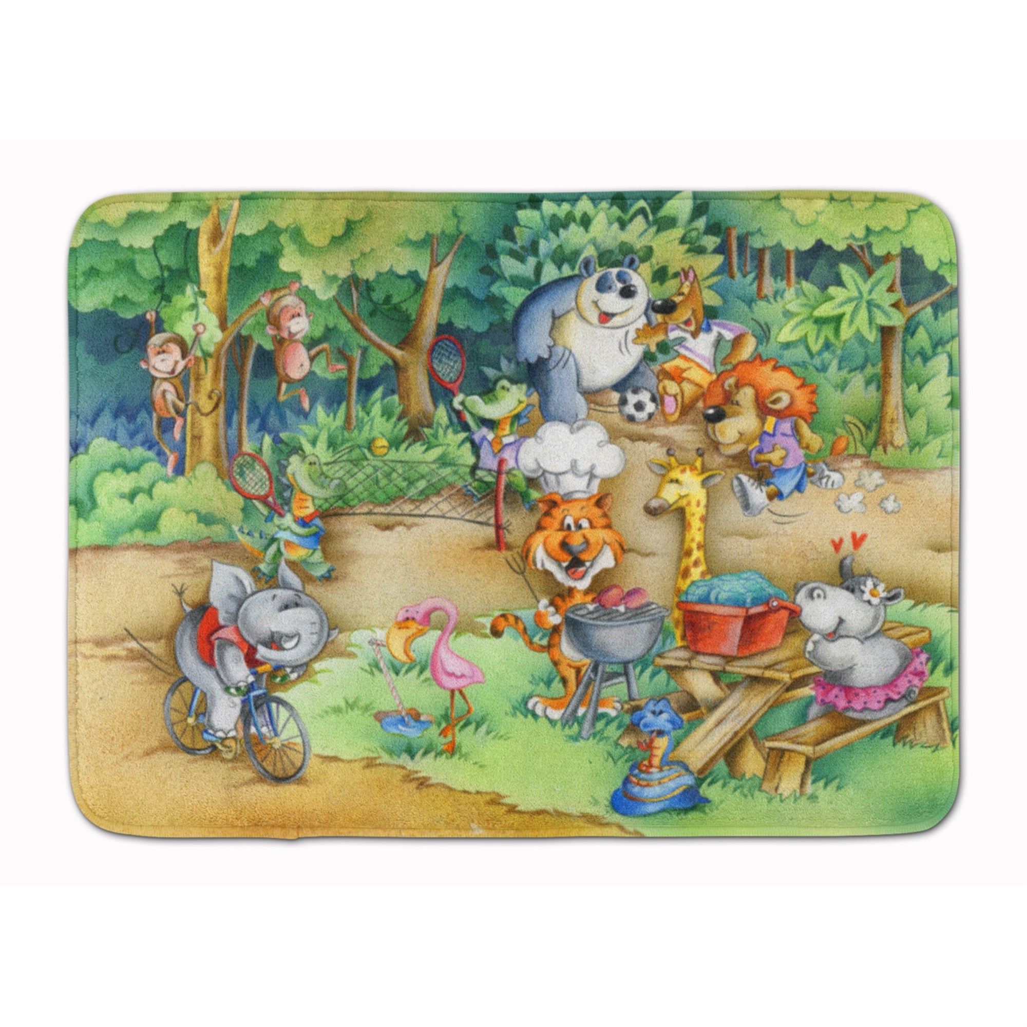'Caroline'S Treasures Animals At A Picnic Floor Mat, 19'''' X 27'''', Multicolor''
