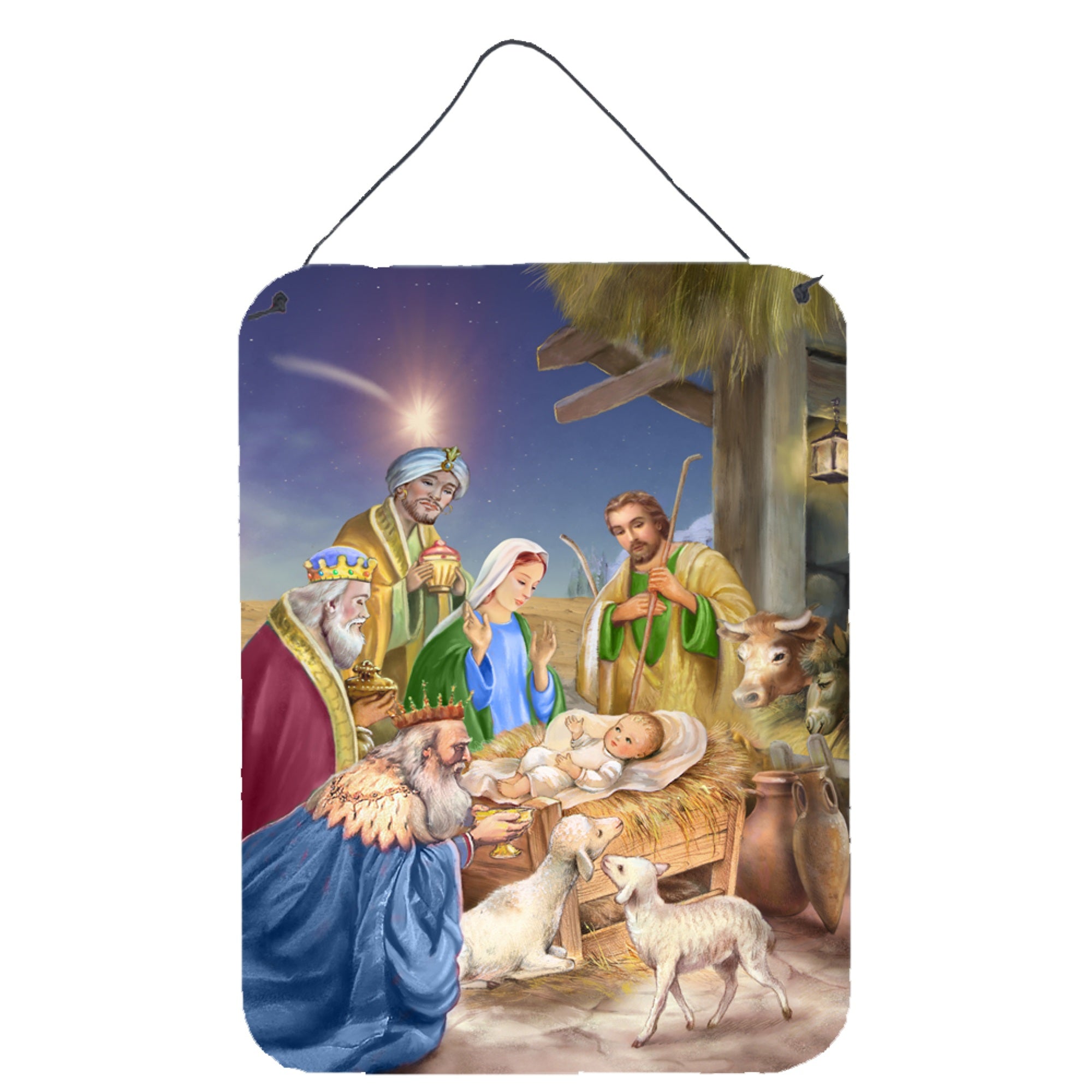 'Caroline'S Treasures Christmas Nativity With Wise Men Wall Or Door Hanging Prints Aph6897Ds1216, 16Hx12W, Multicolor''