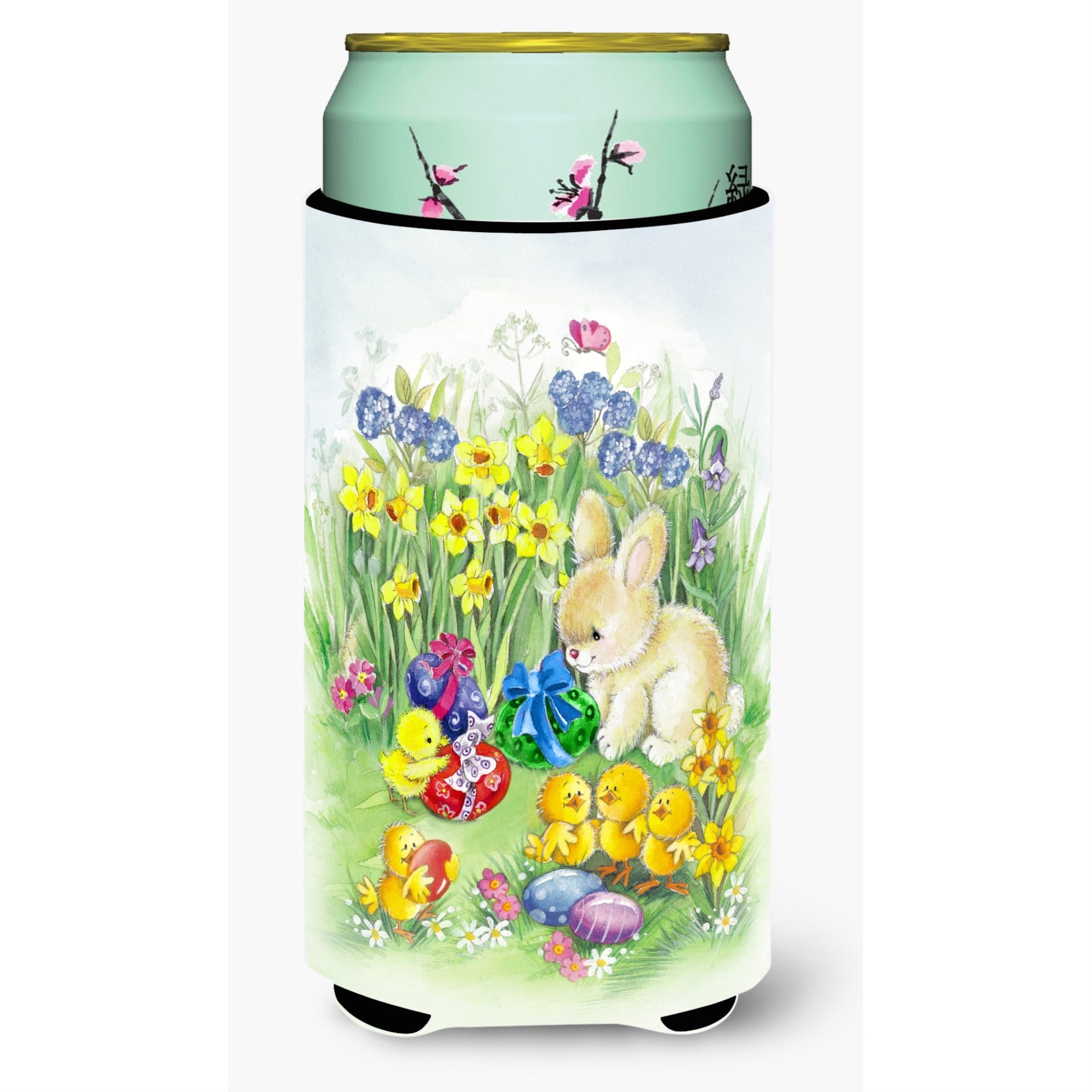 'Caroline'S Treasures Easter Chicks & Bunny Tall Boy Beverage Insulator Hugger, Multicolor''
