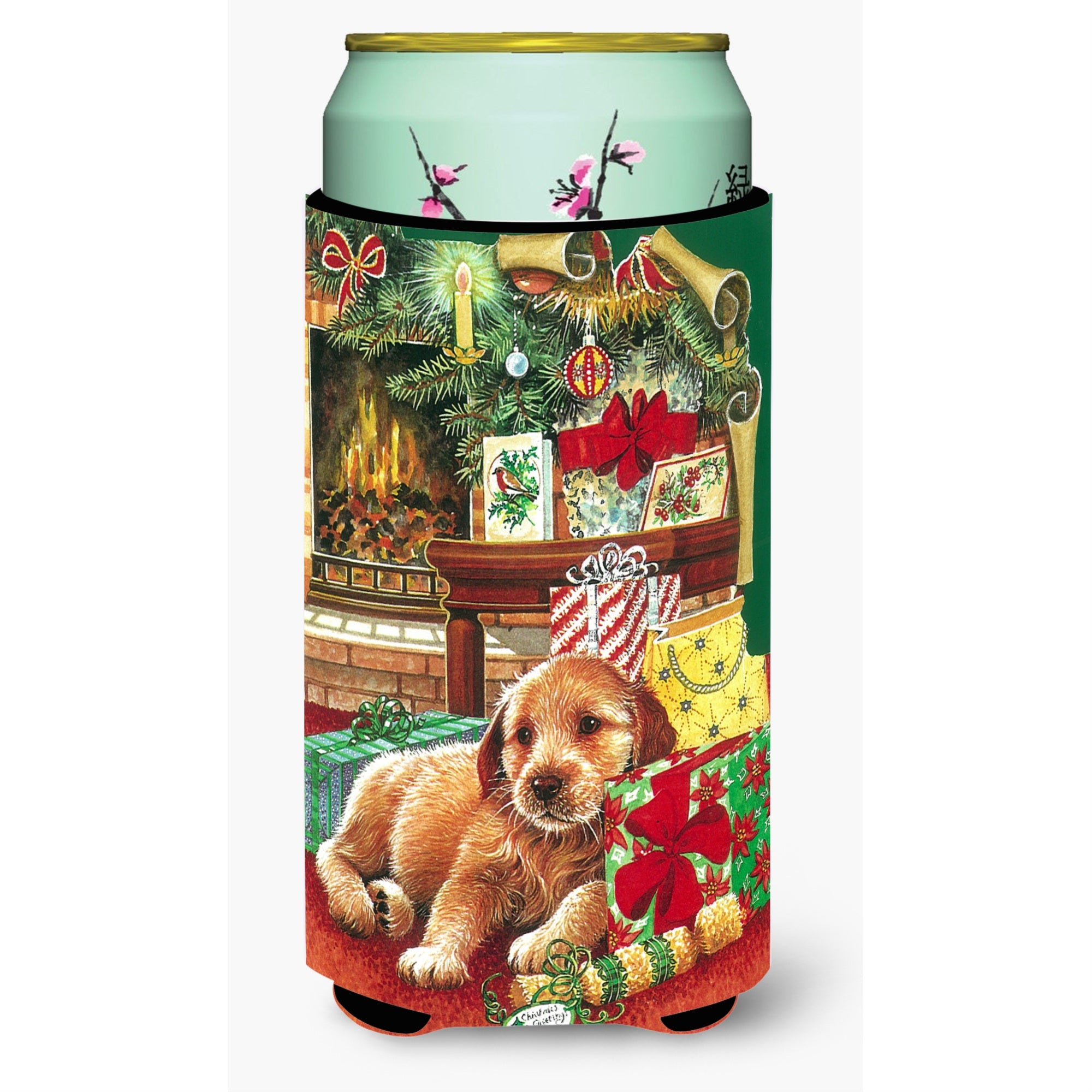 'Caroline'S Treasures Christmas Puppy Tall Boy Koozie Hugger, Multicolor''