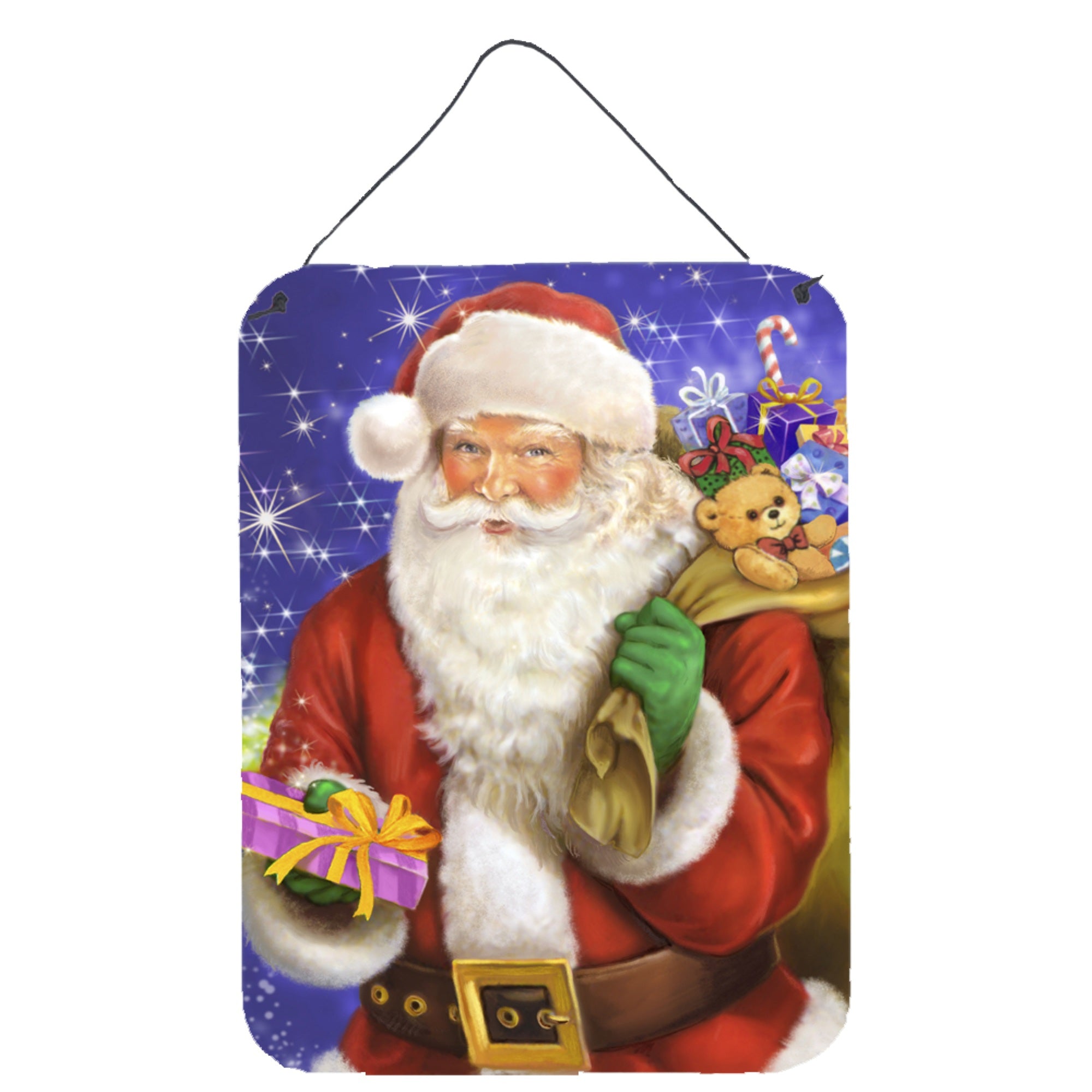 'Caroline'S Treasures Christmas Santa Claus Ready To Work Wall Or Door Hanging Prints Aph7595Ds1216, 16Hx12W, Multicolor''