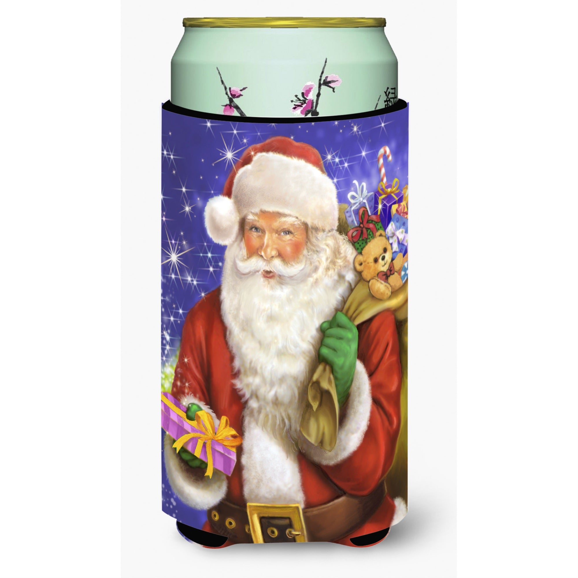 'Caroline'S Treasures Christmas Santa Claus Ready To Work Tall Boy Koozie Hugger, Multicolor''