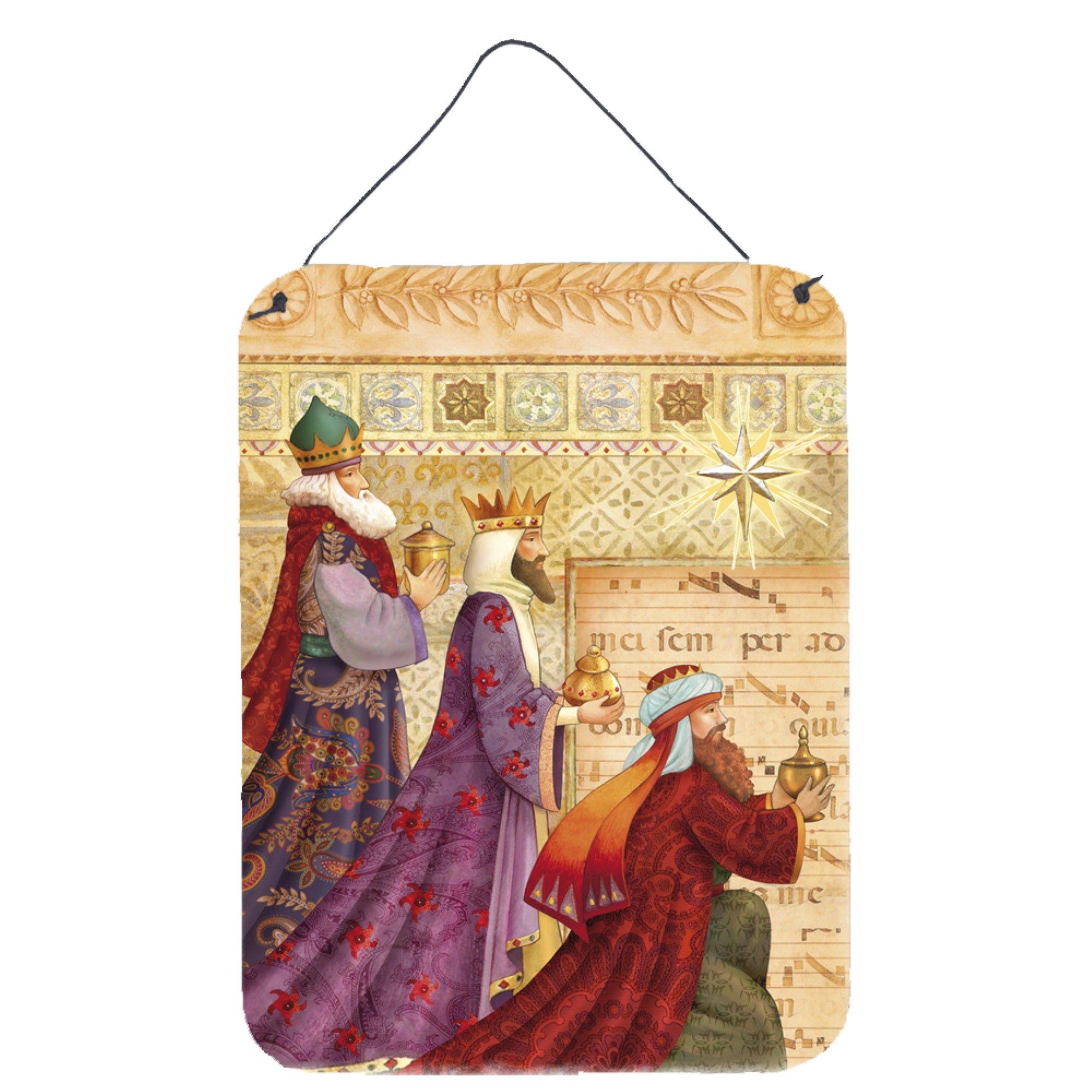 'Caroline'S Treasures Christmas Three Wise Men Wall Or Door Hanging Prints Aph7603Ds1216, 16Hx12W, Multicolor''
